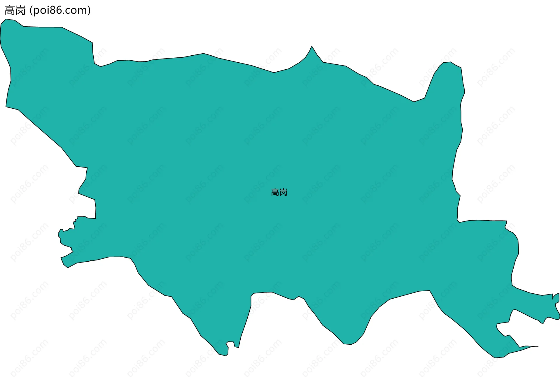 高岗边界地图