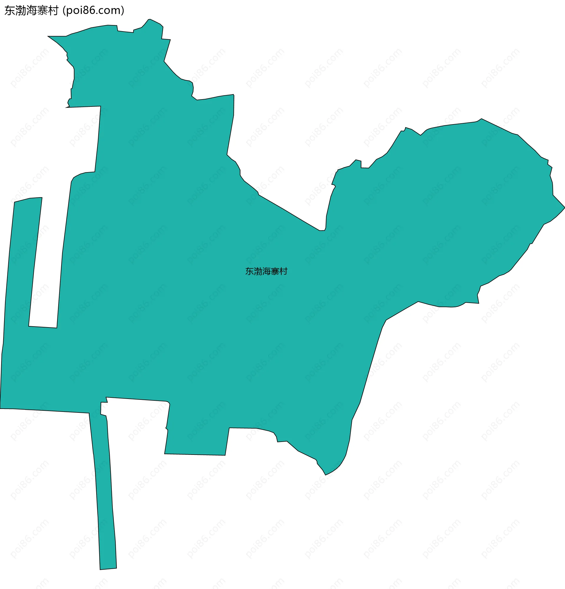 东渤海寨村边界地图