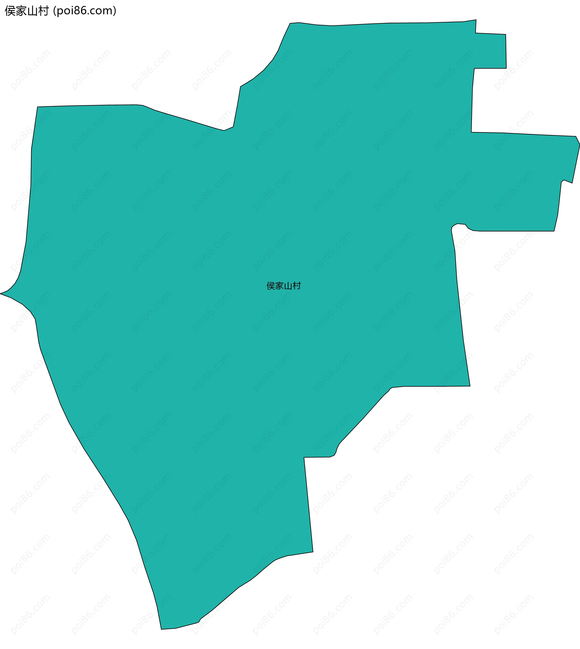 侯家山村边界地图