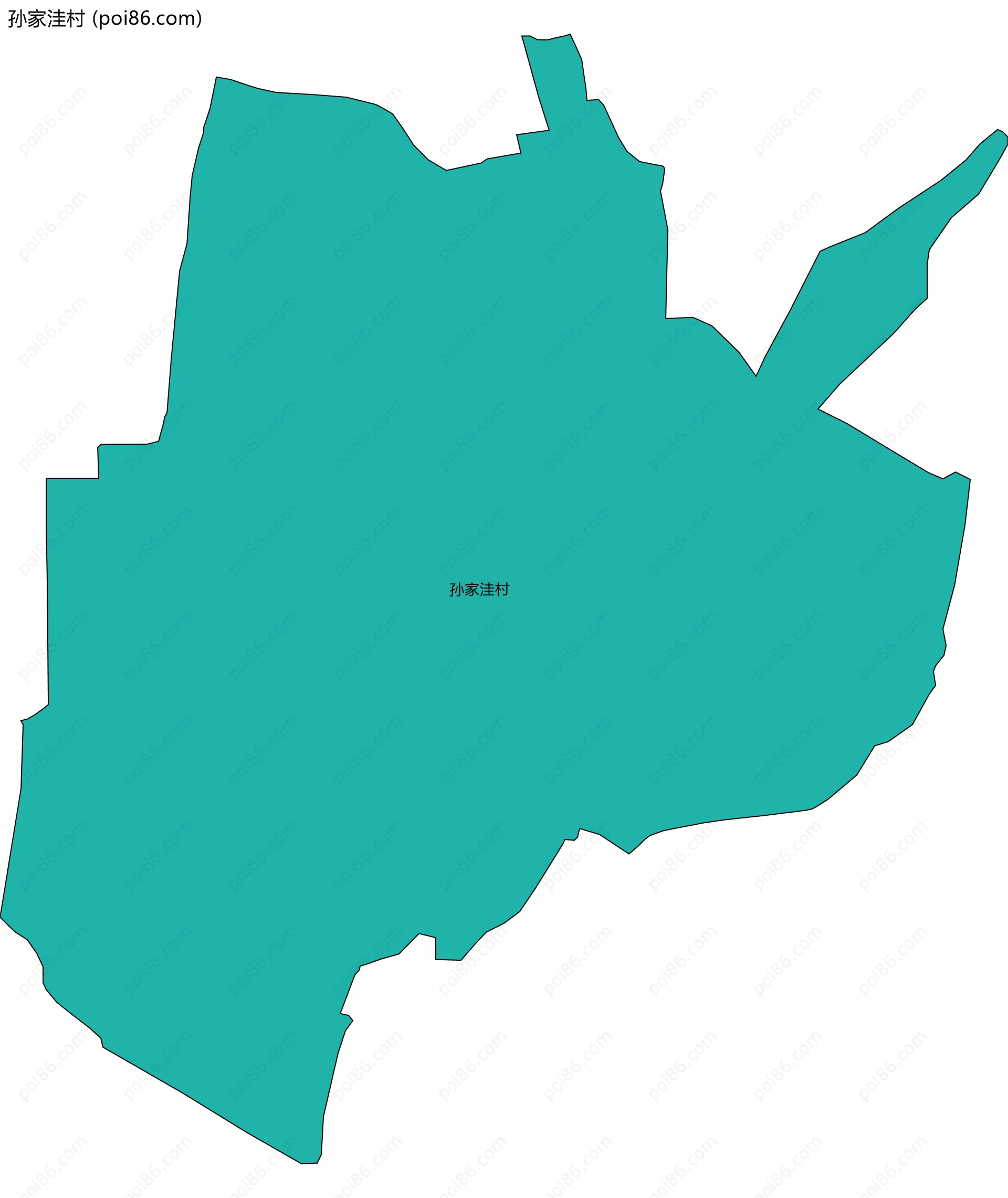 孙家洼村边界地图