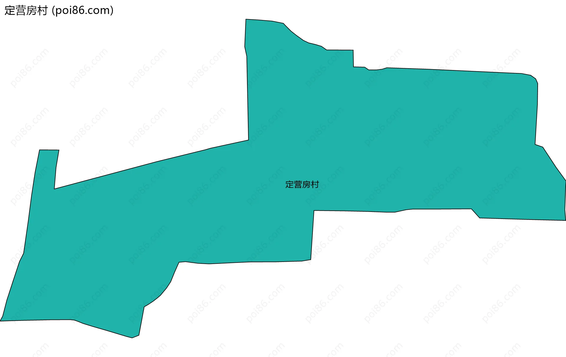 定营房村边界地图