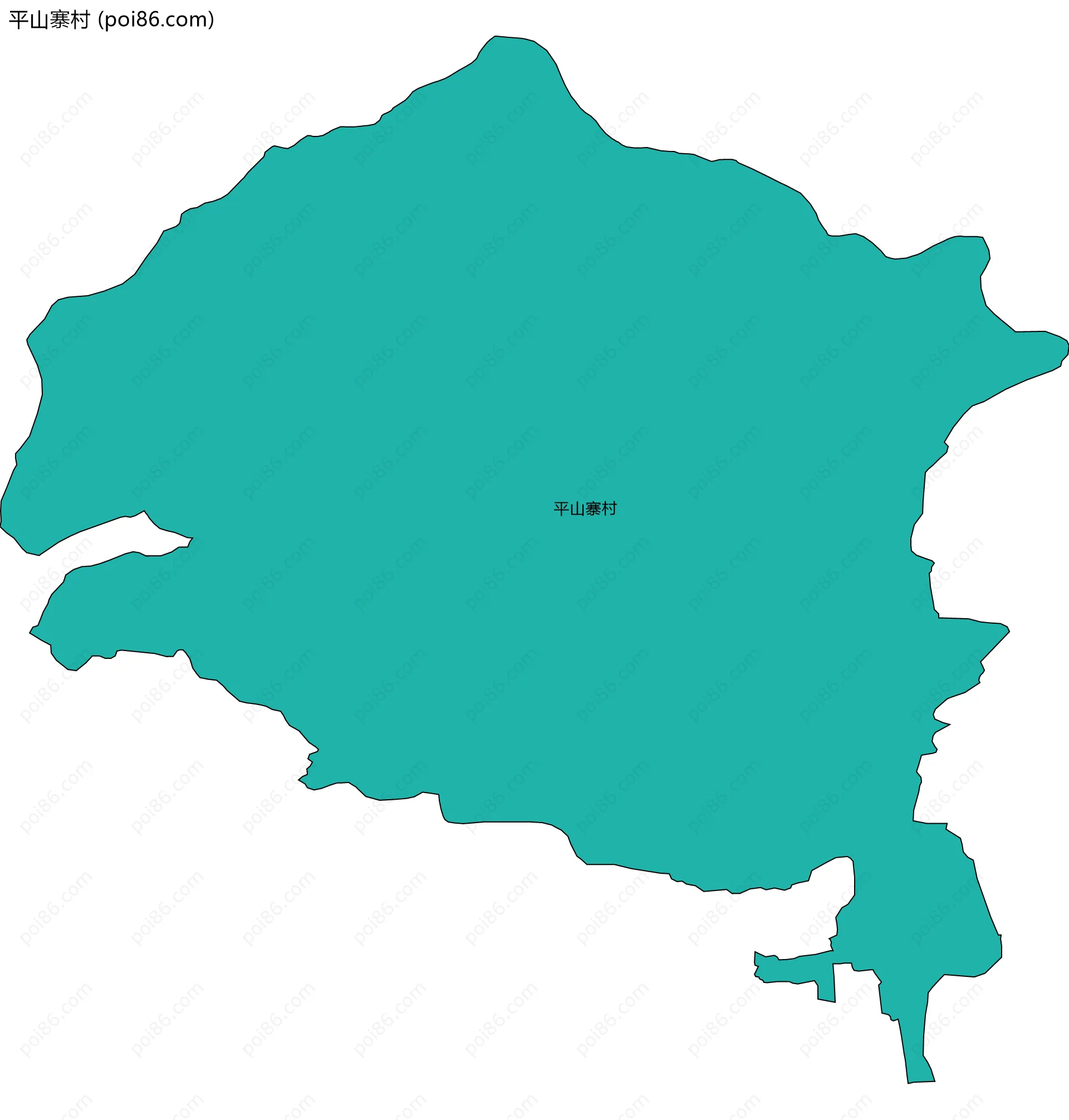 平山寨村边界地图