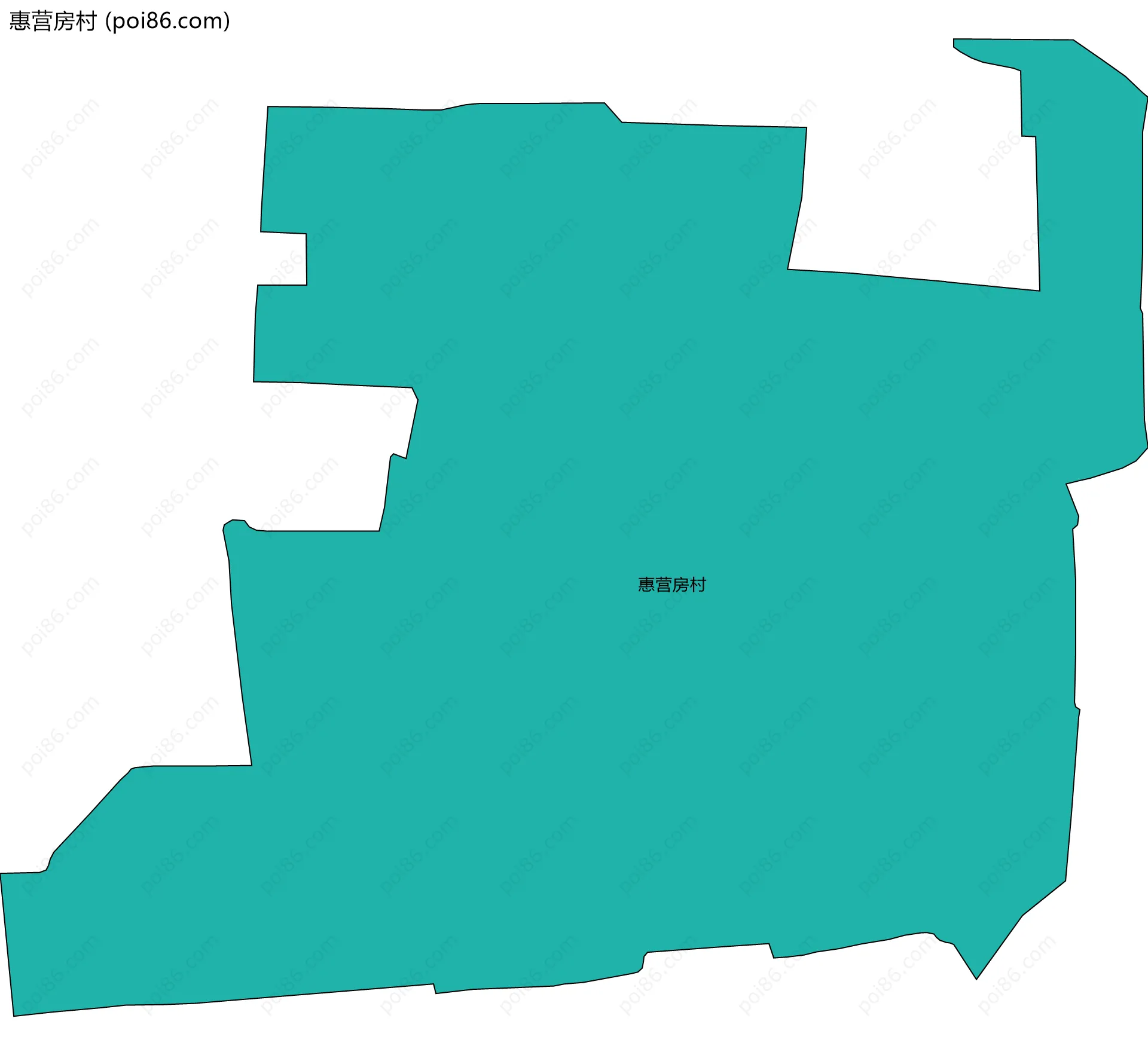 惠营房村边界地图