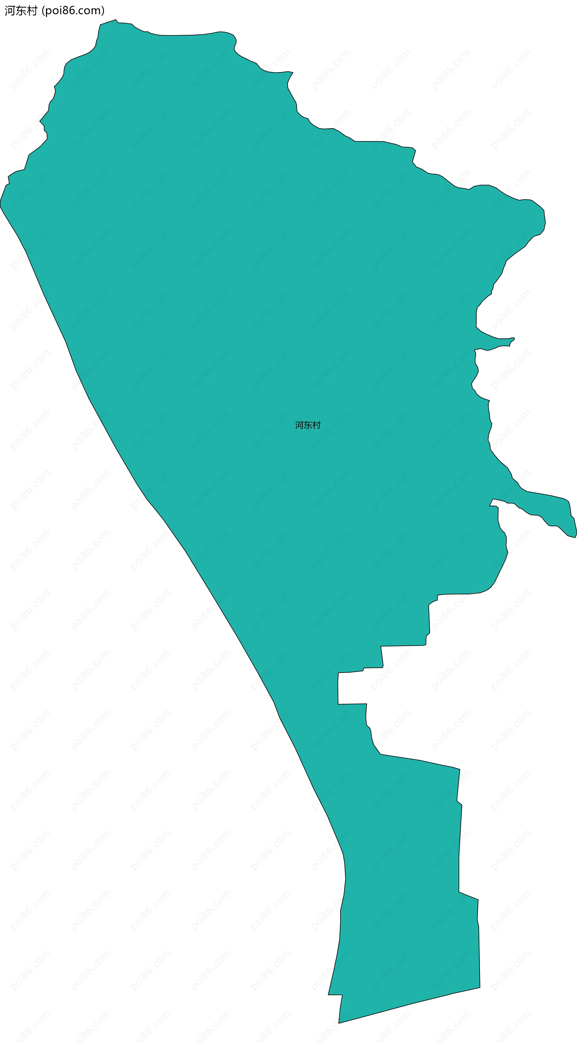 河东村边界地图