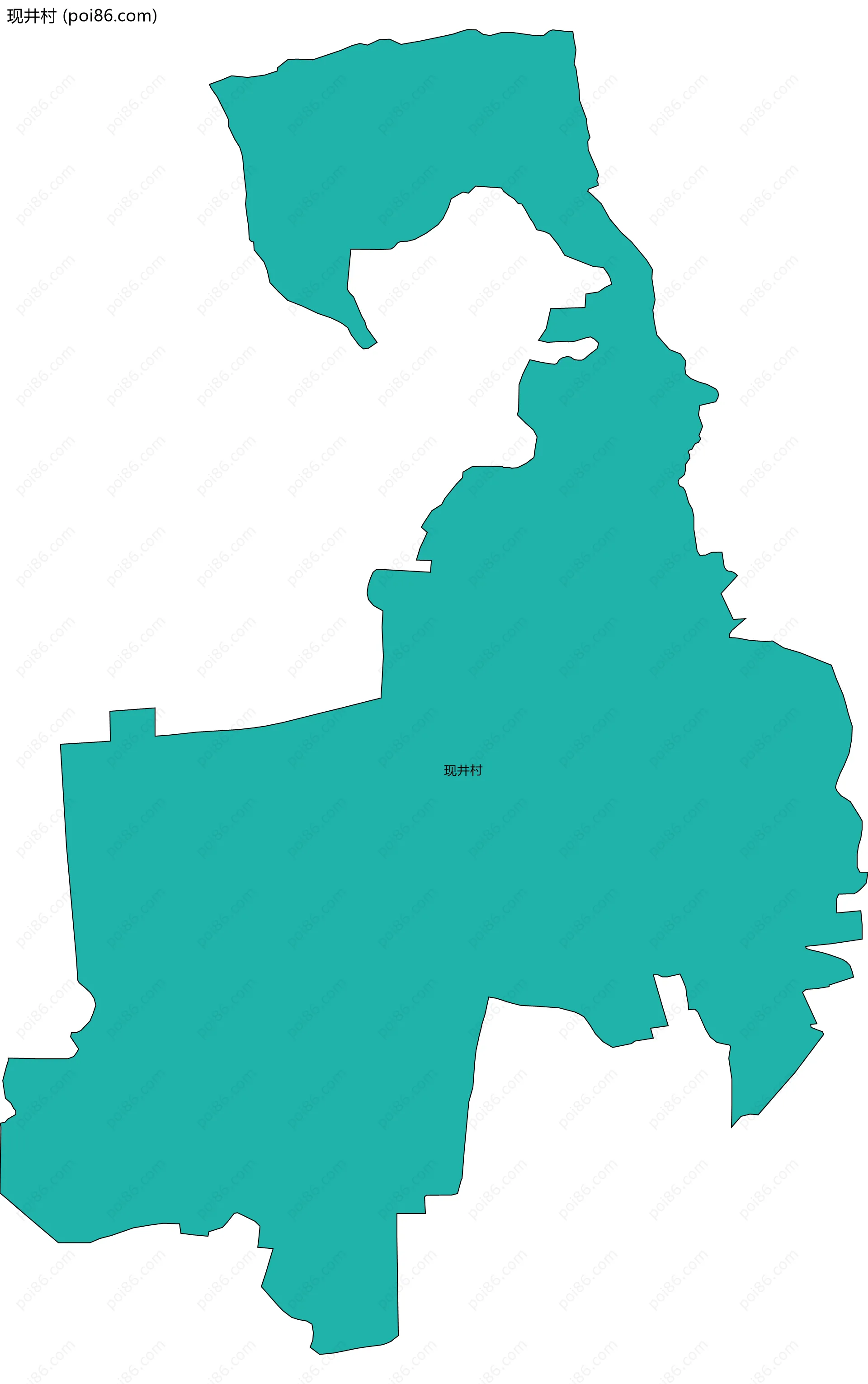 现井村边界地图
