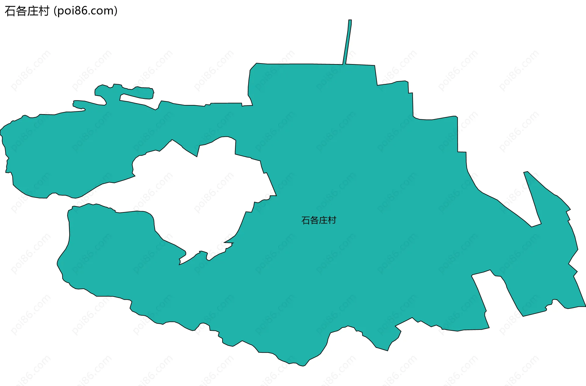 石各庄村边界地图