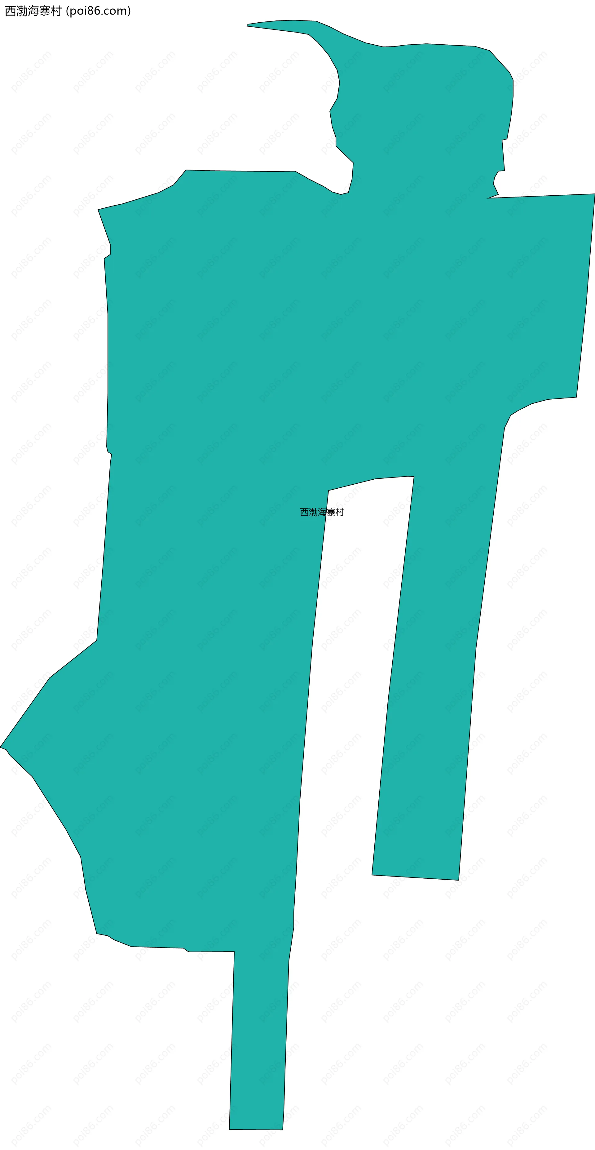 西渤海寨村边界地图