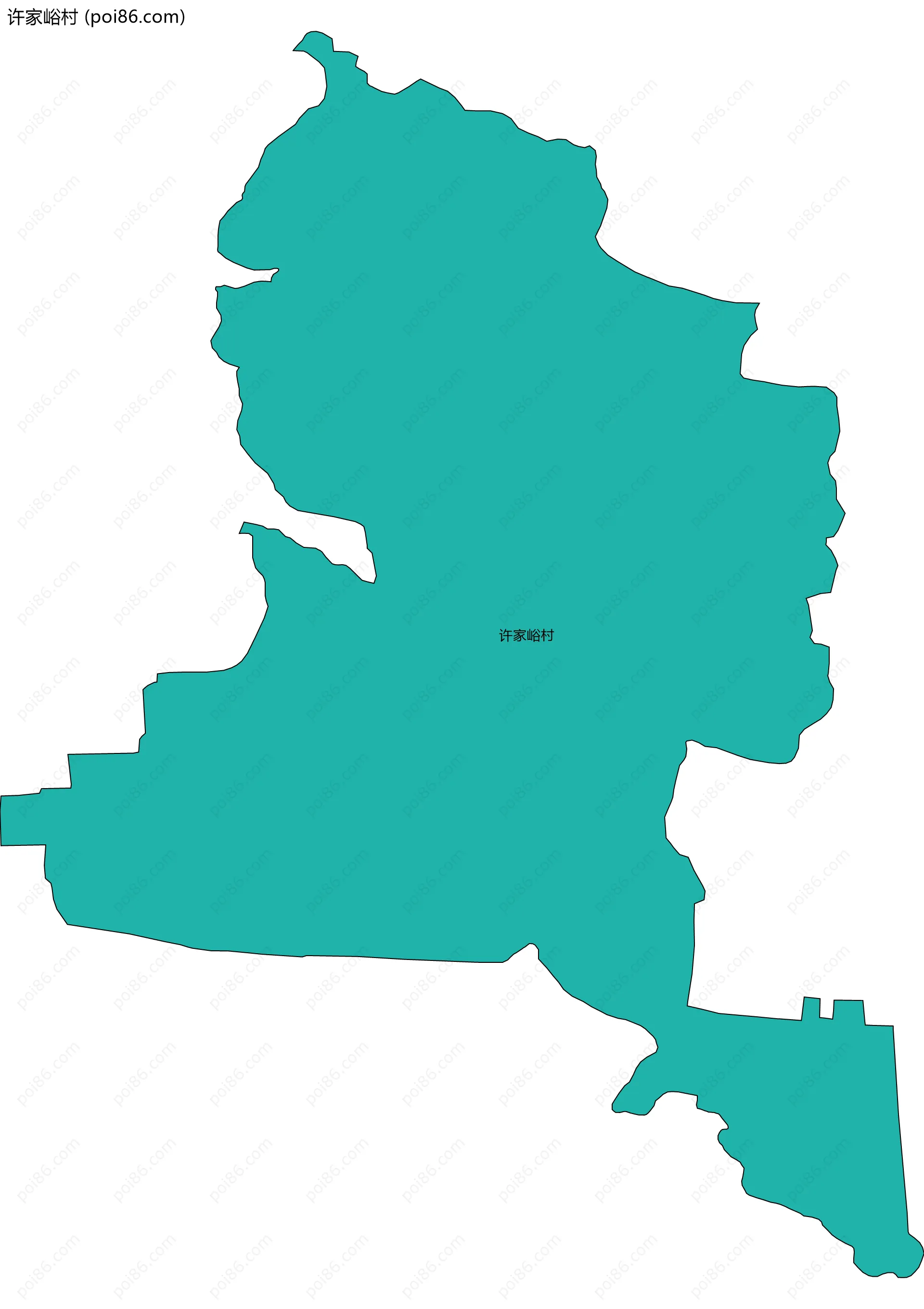 许家峪村边界地图