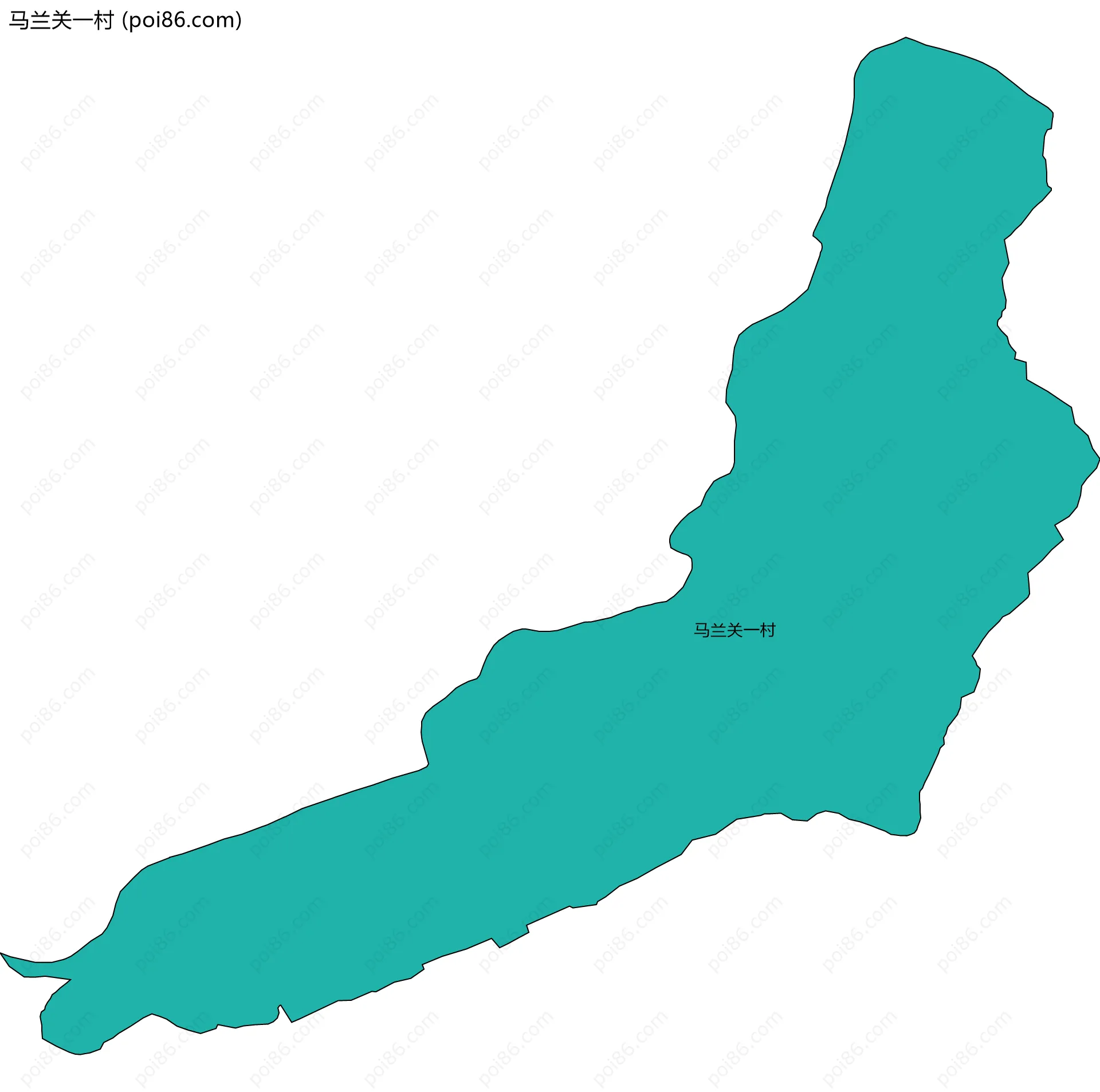 马兰关一村边界地图