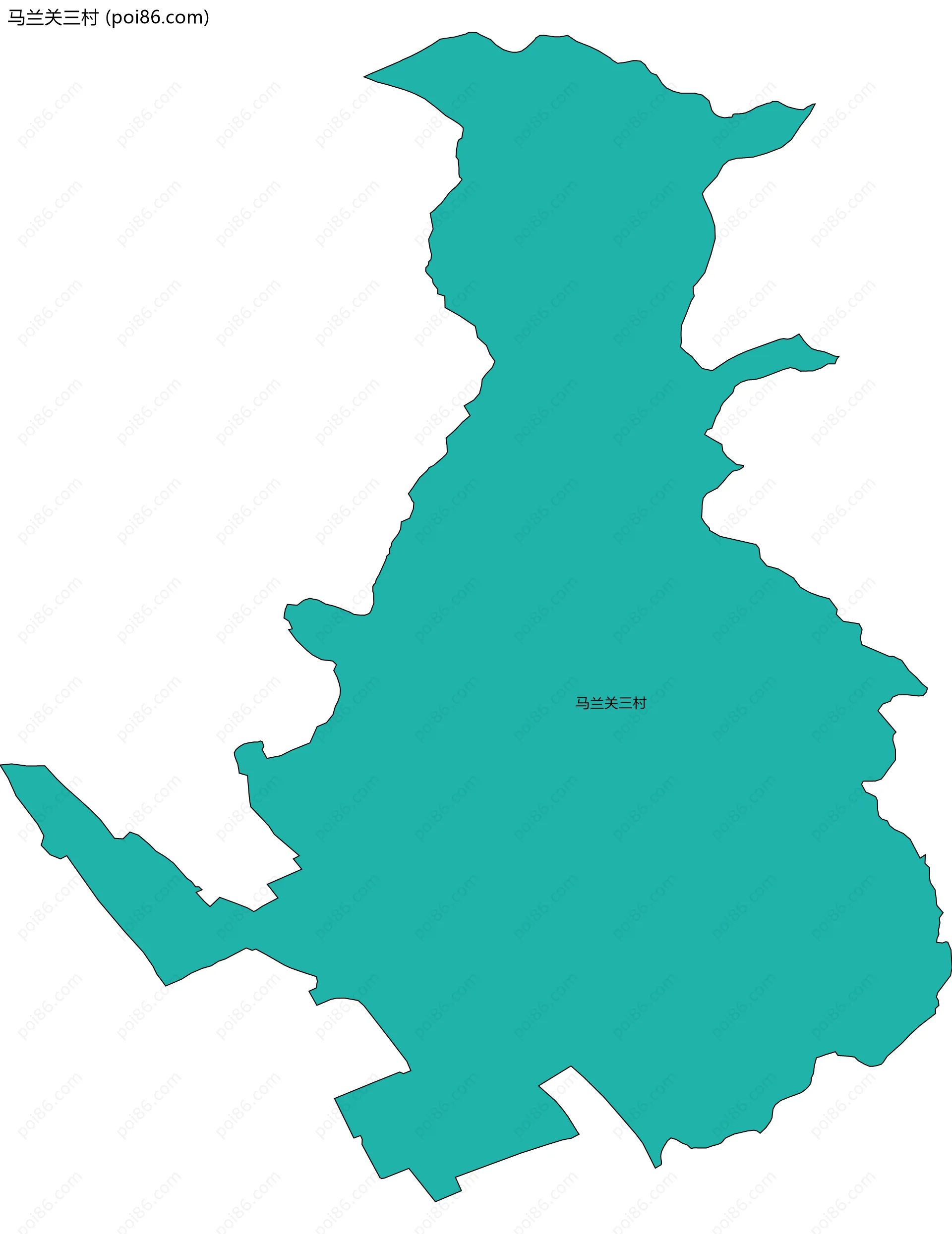 马兰关三村边界地图