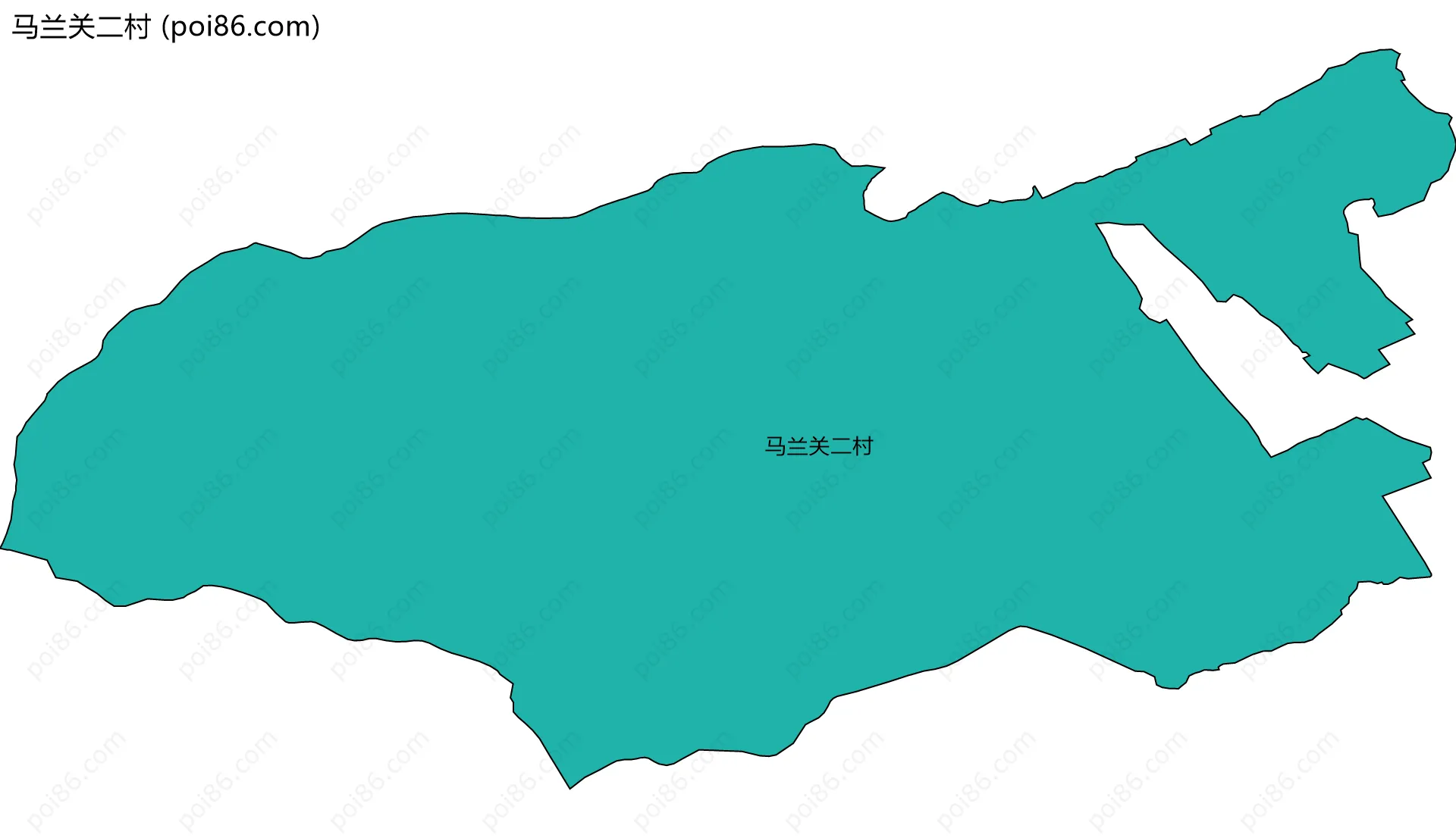 马兰关二村边界地图