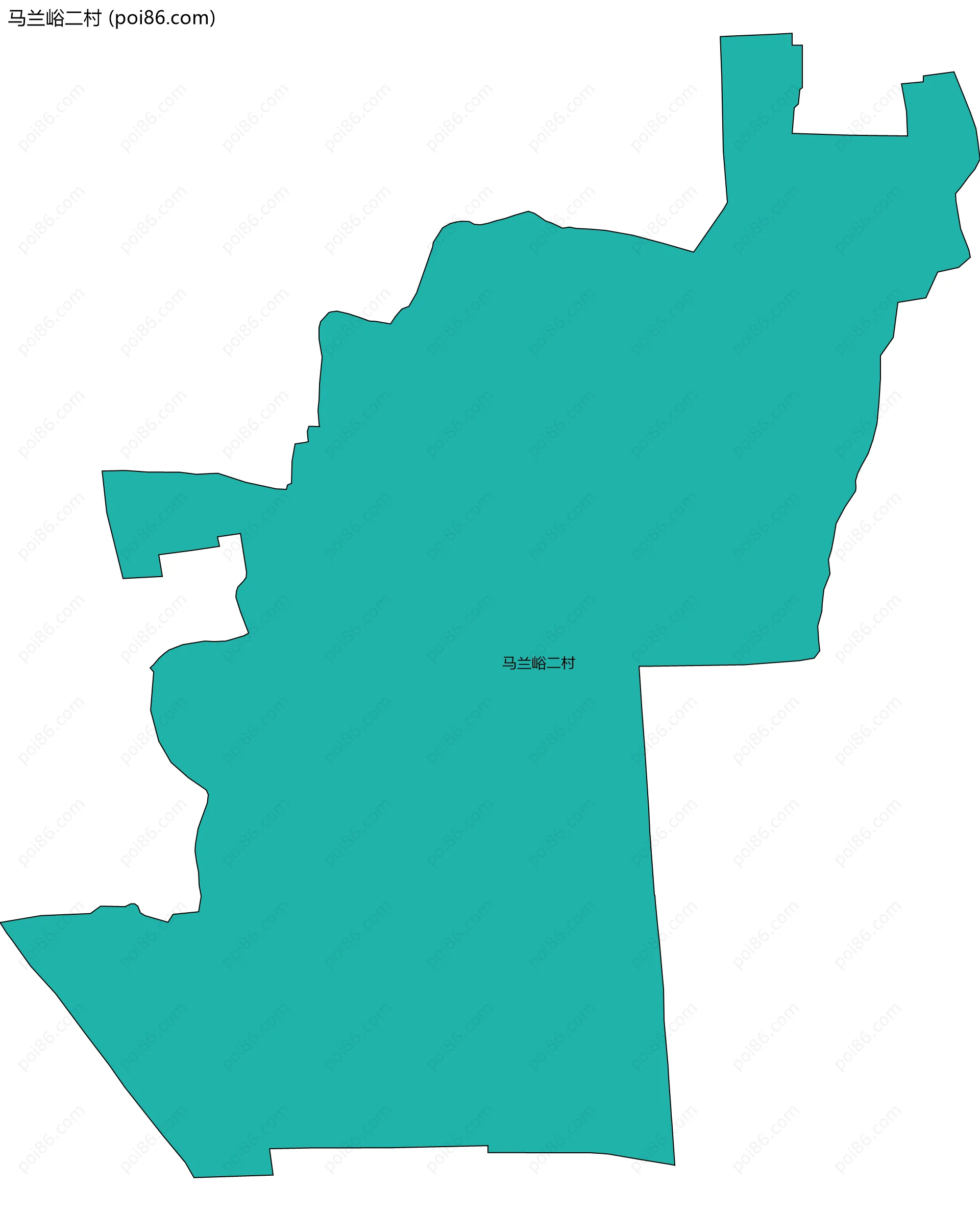 马兰峪二村边界地图