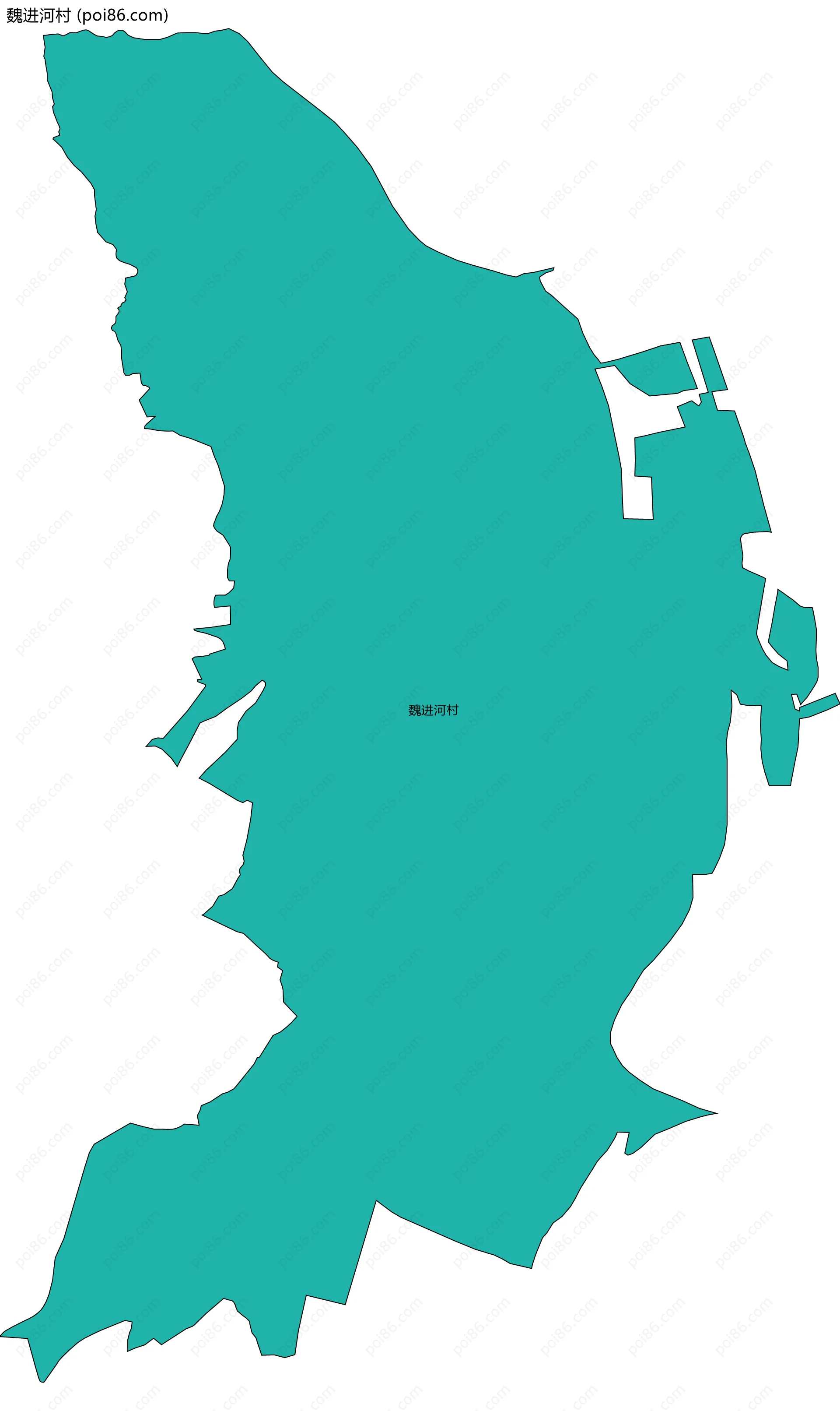 魏进河村边界地图