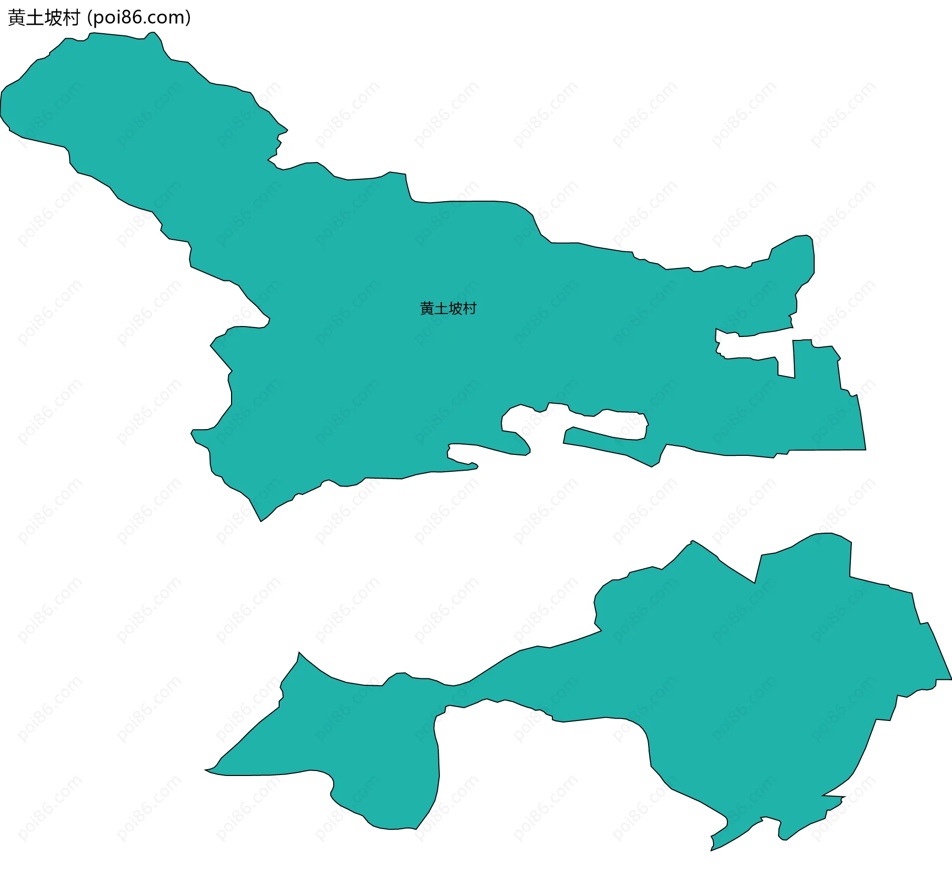 黄土坡村边界地图