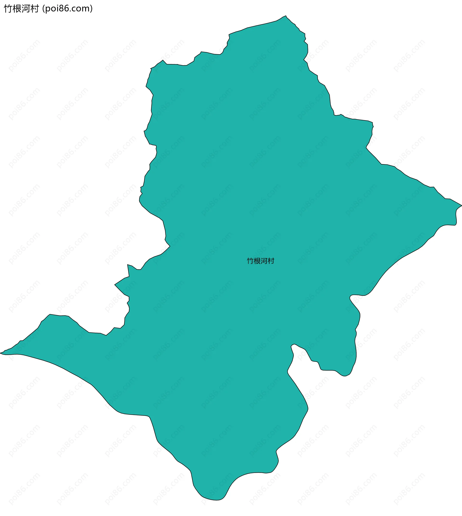 竹根河村边界地图