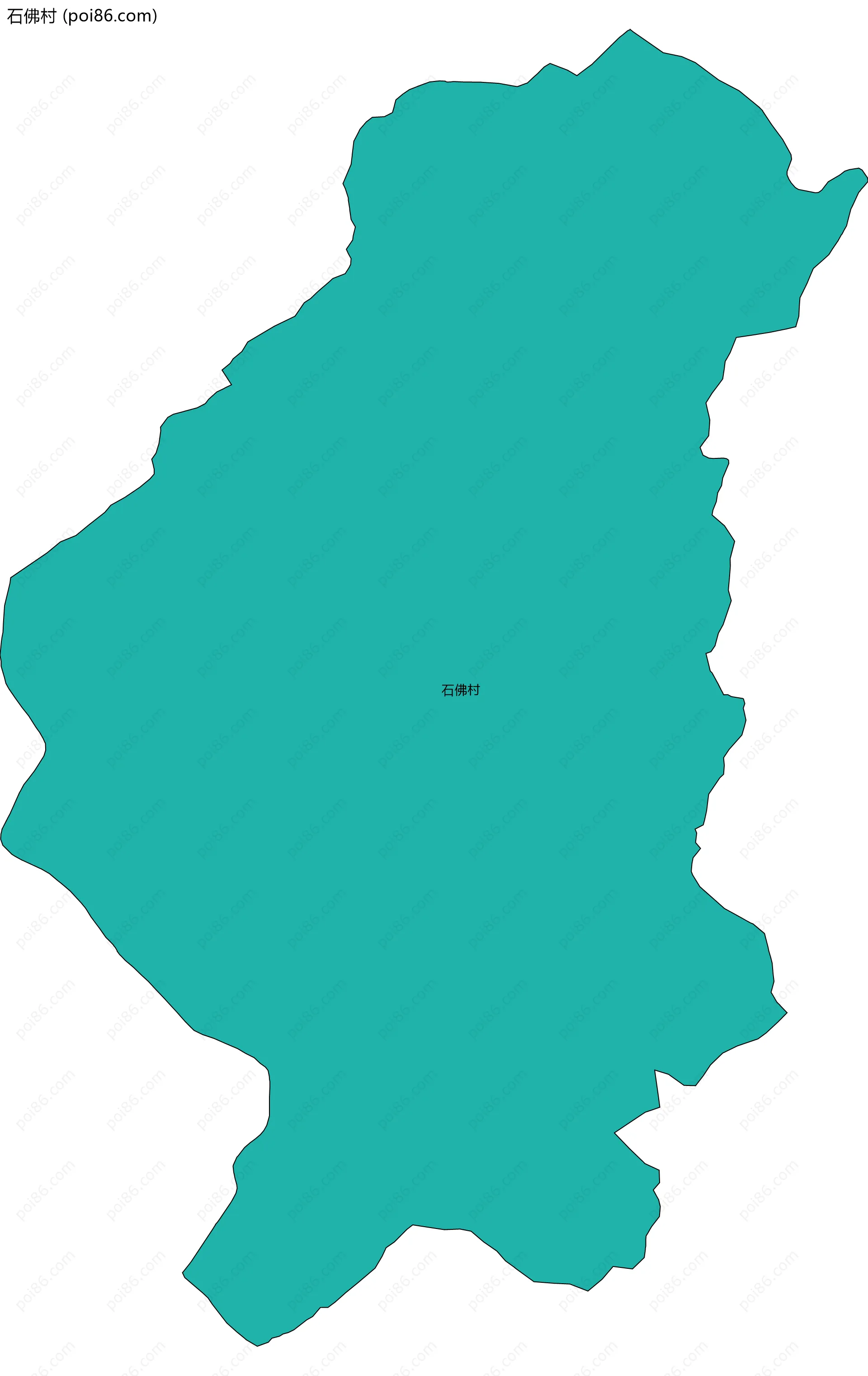 石佛村边界地图