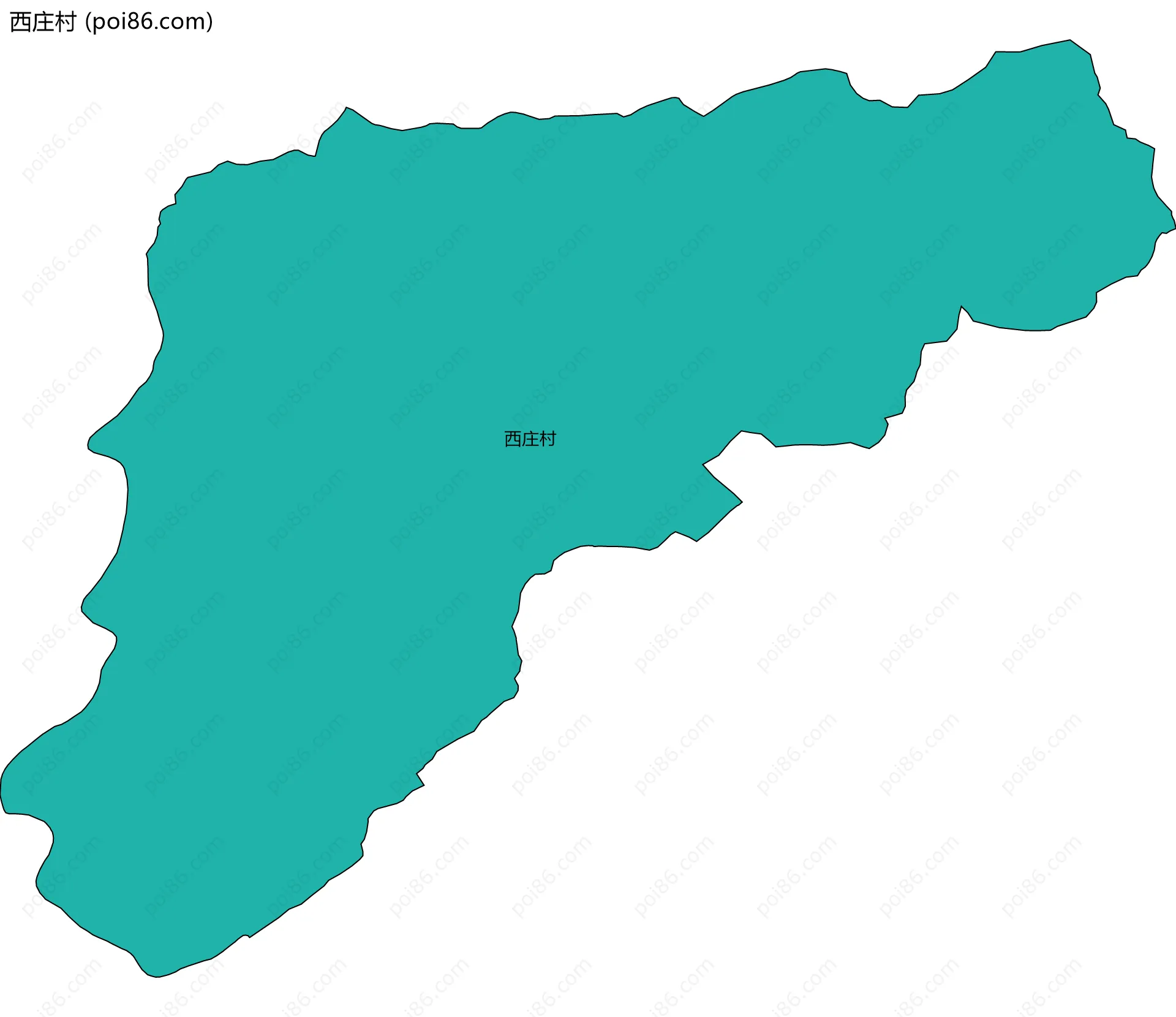 西庄村边界地图