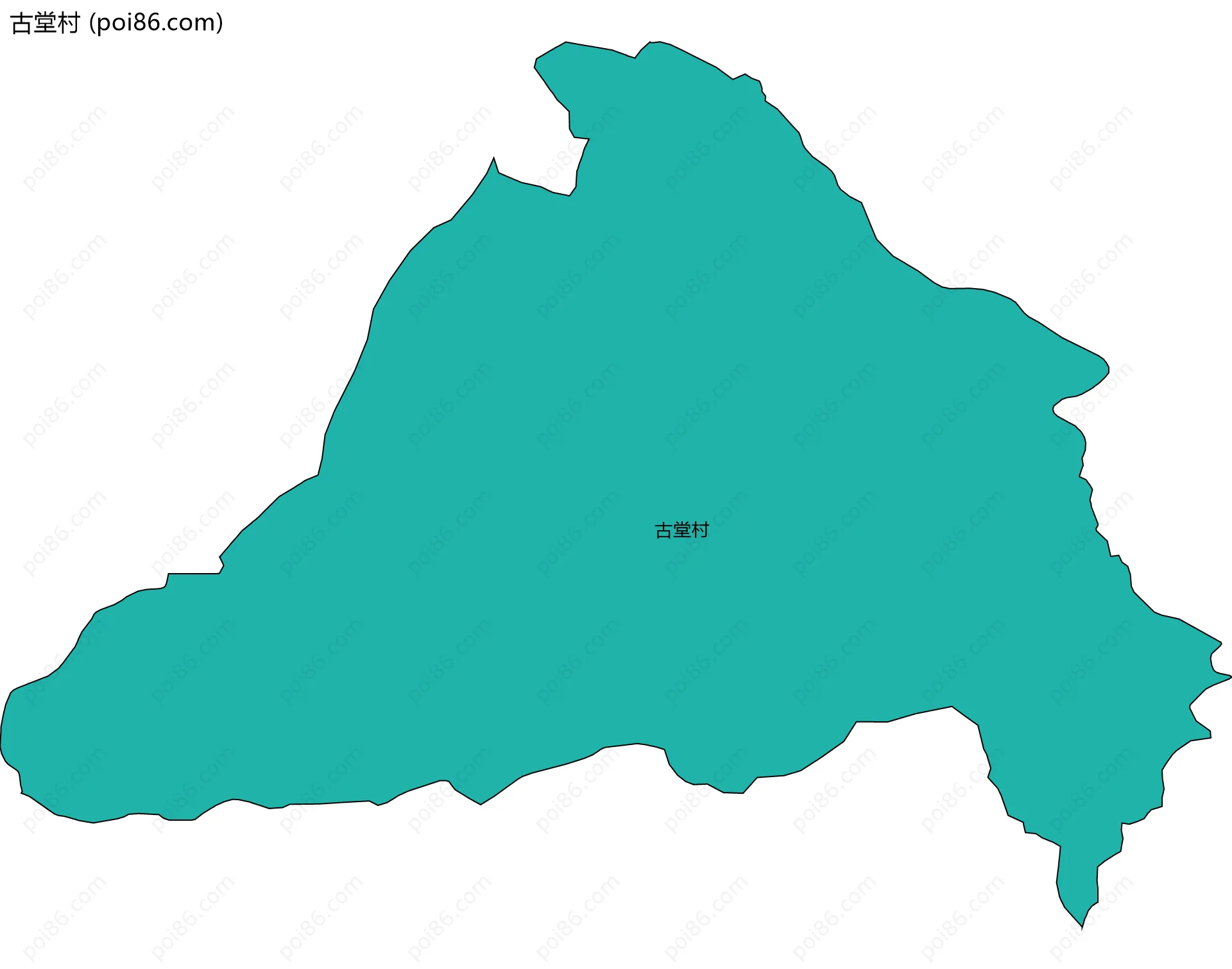 古堂村边界地图