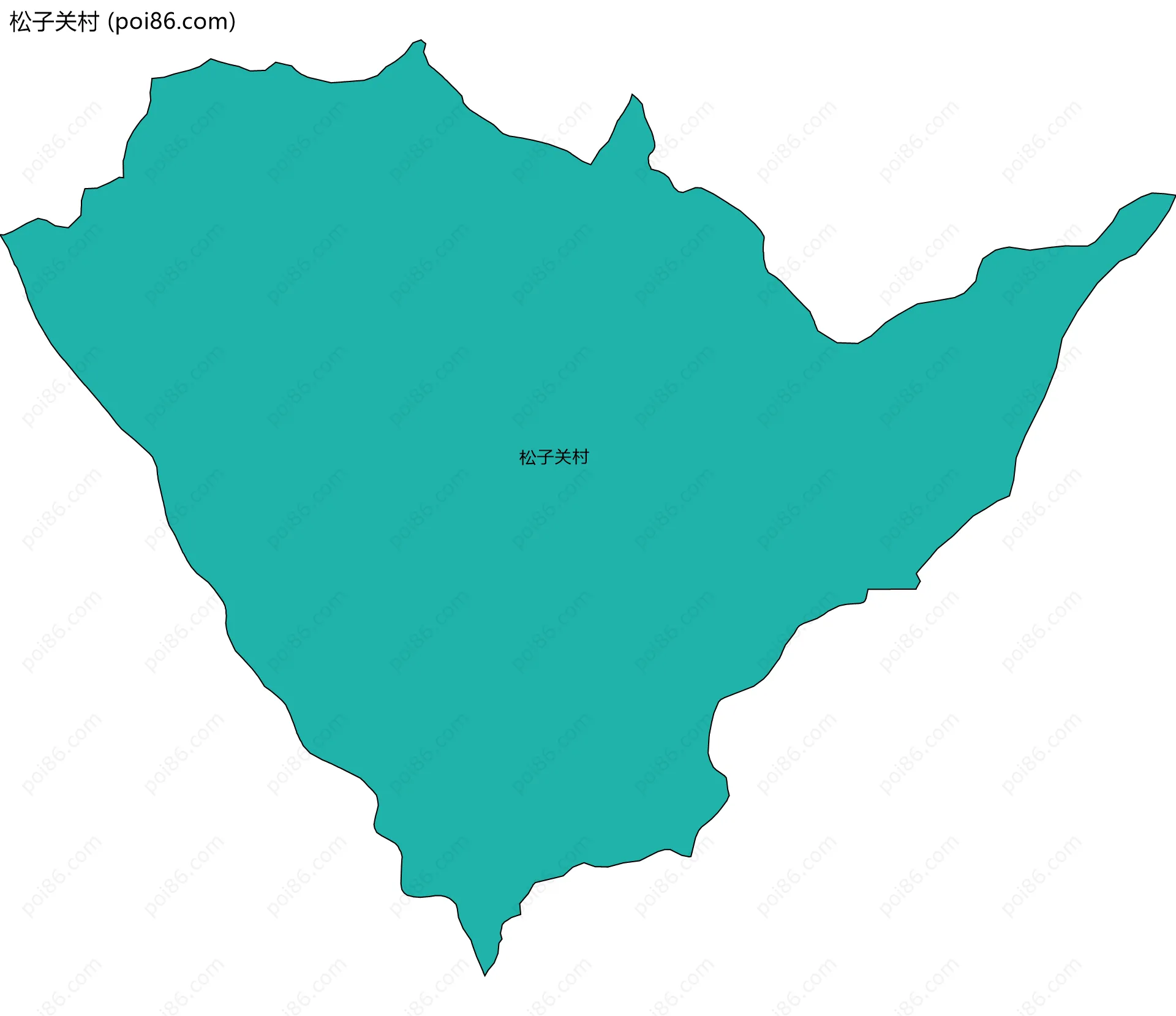 松子关村边界地图
