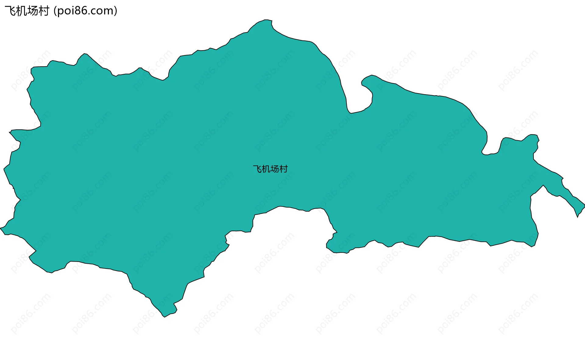 飞机场村边界地图
