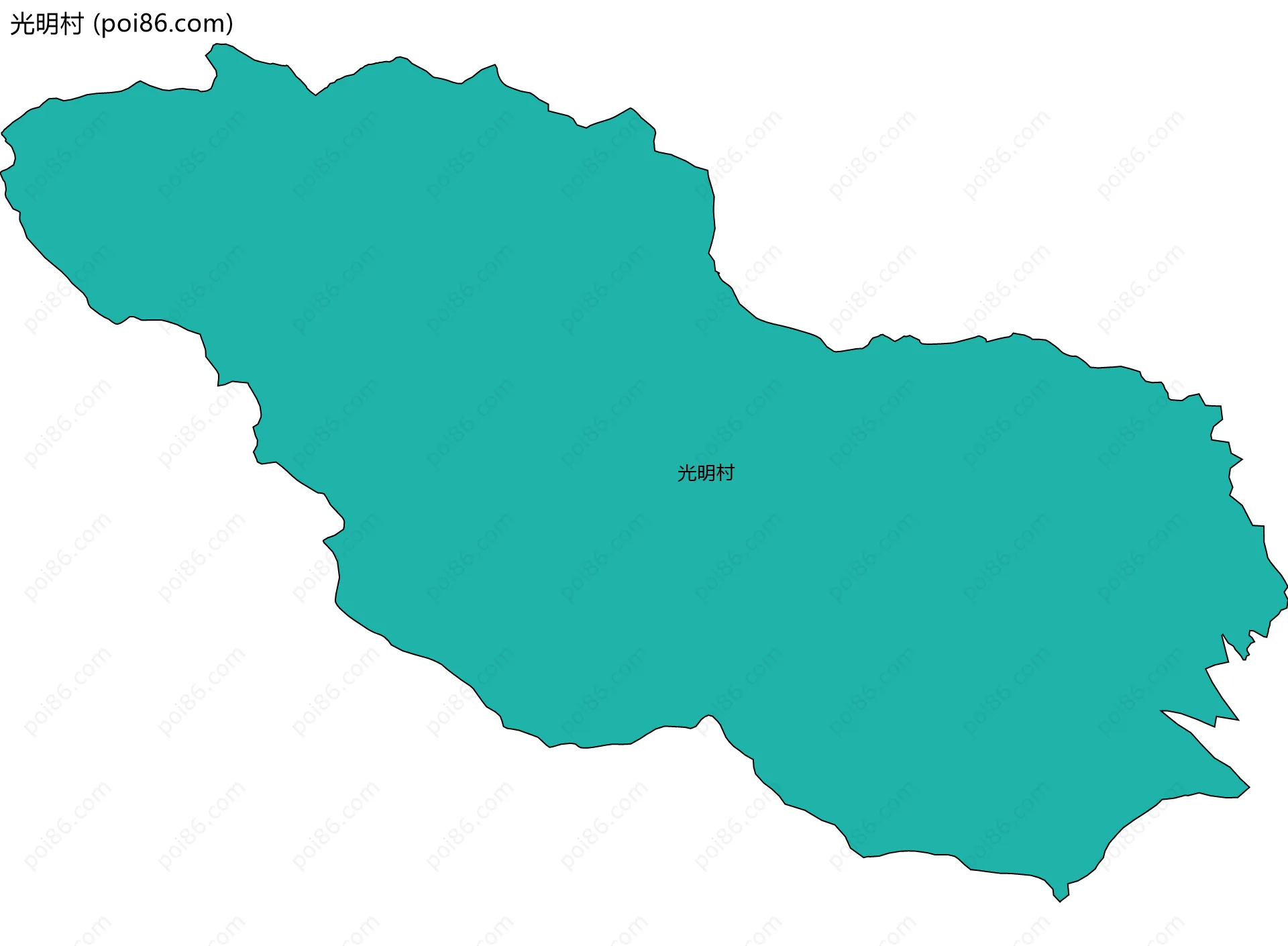 光明村边界地图