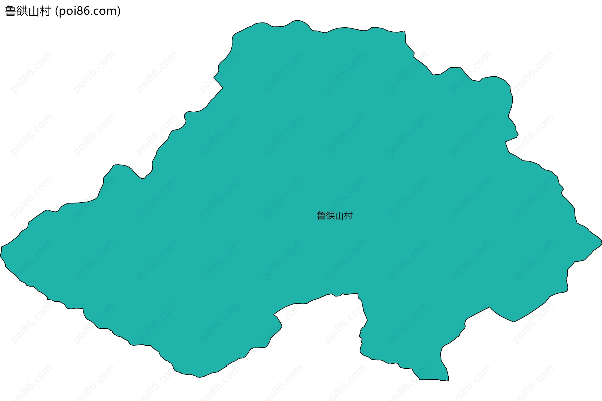 鲁谼山村边界地图