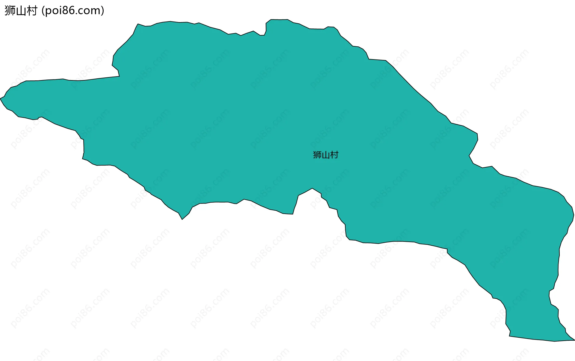 狮山村边界地图