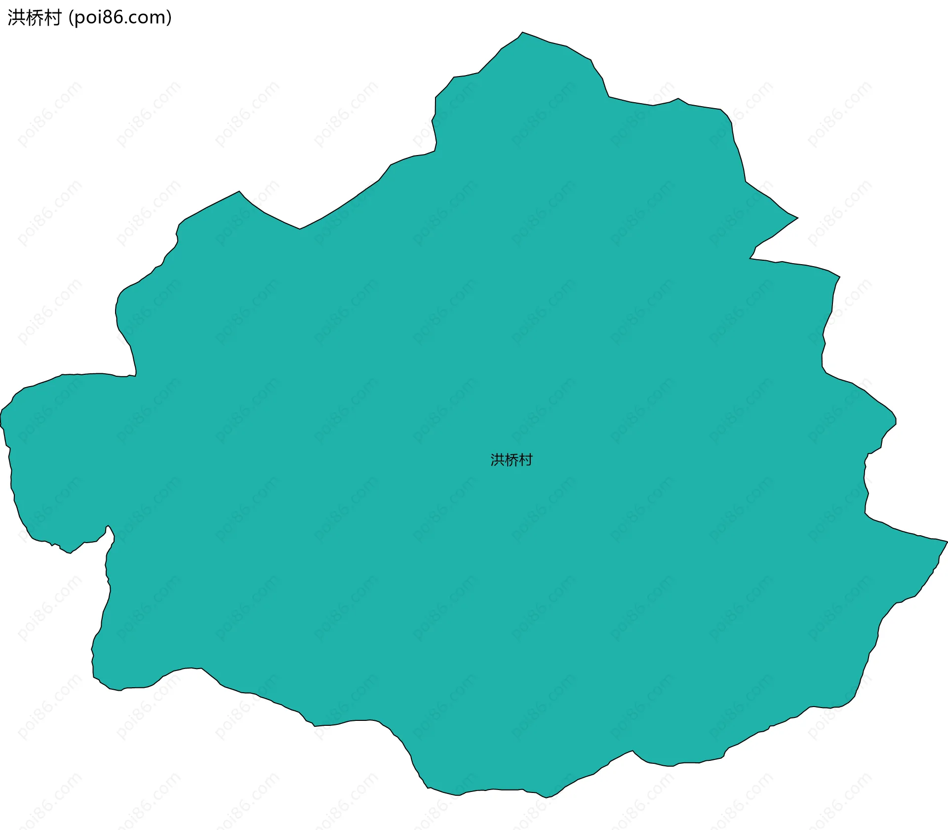 洪桥村边界地图