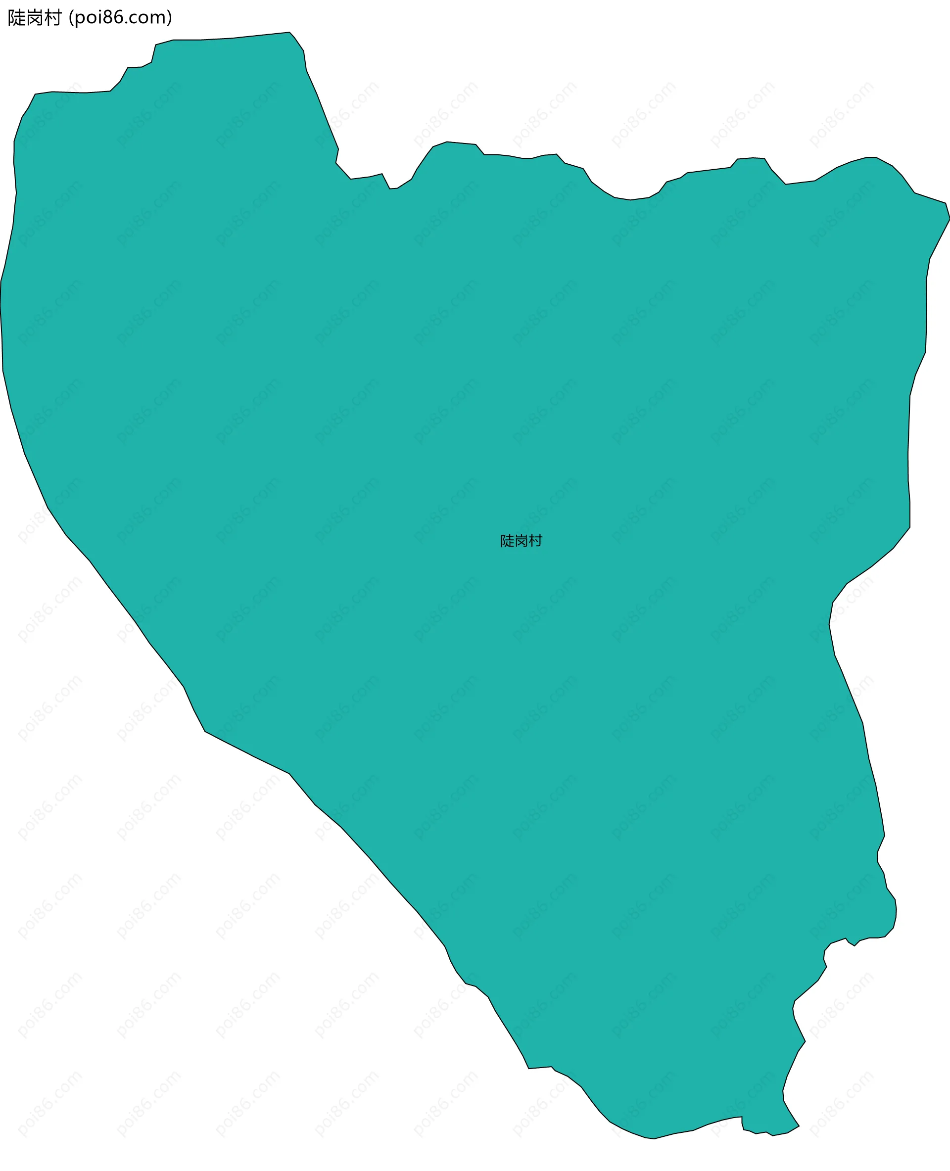 陡岗村边界地图