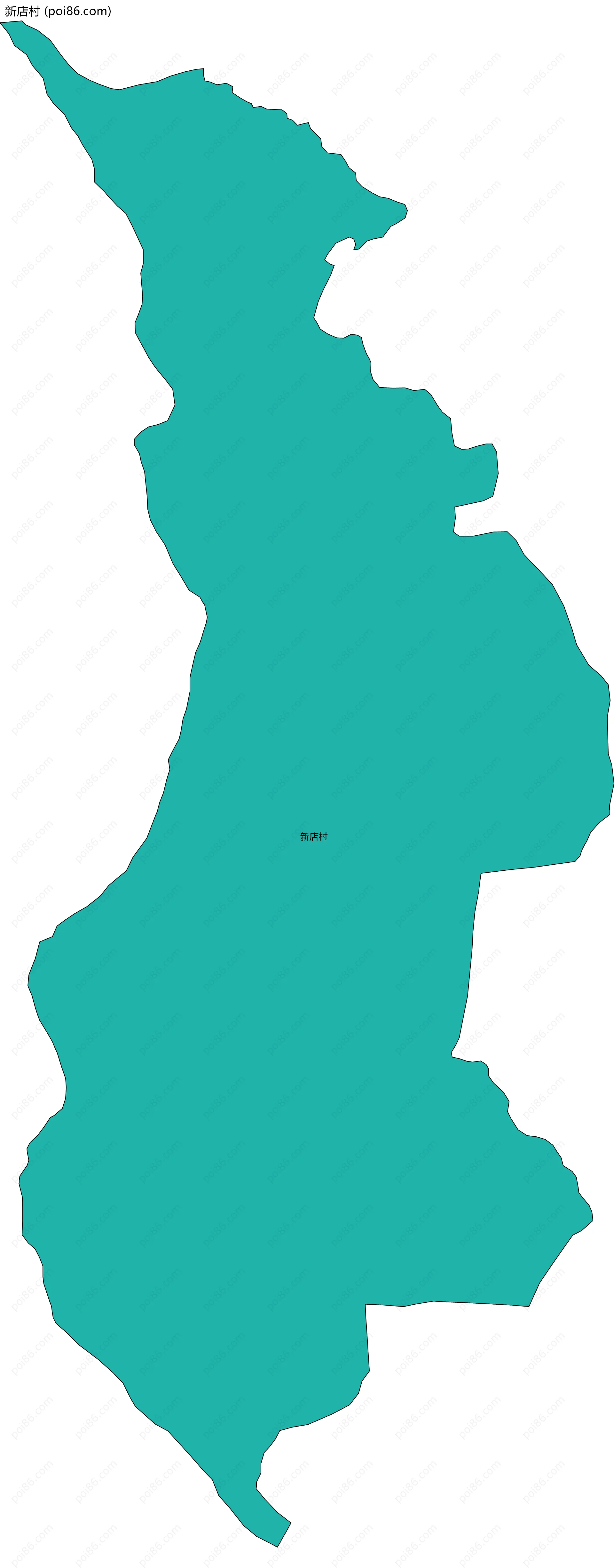 新店村边界地图