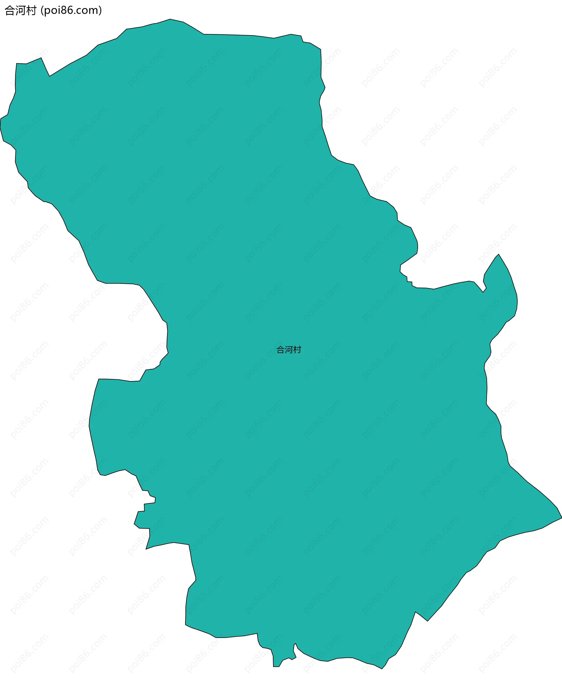 合河村边界地图