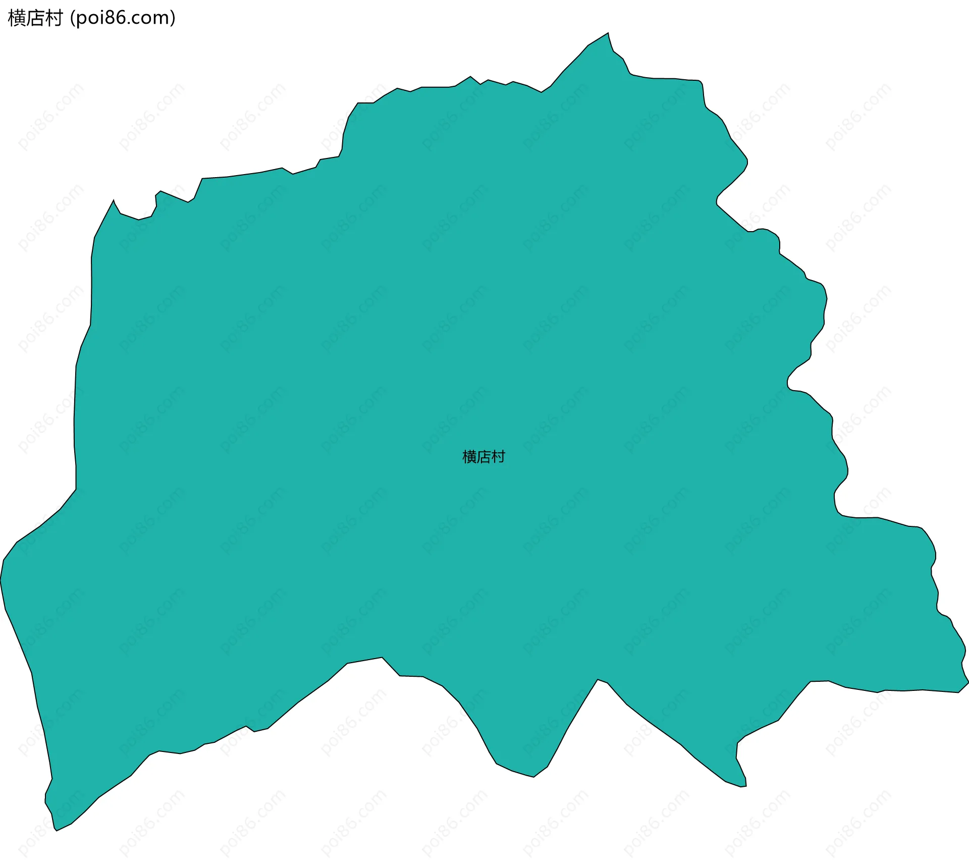 横店村边界地图