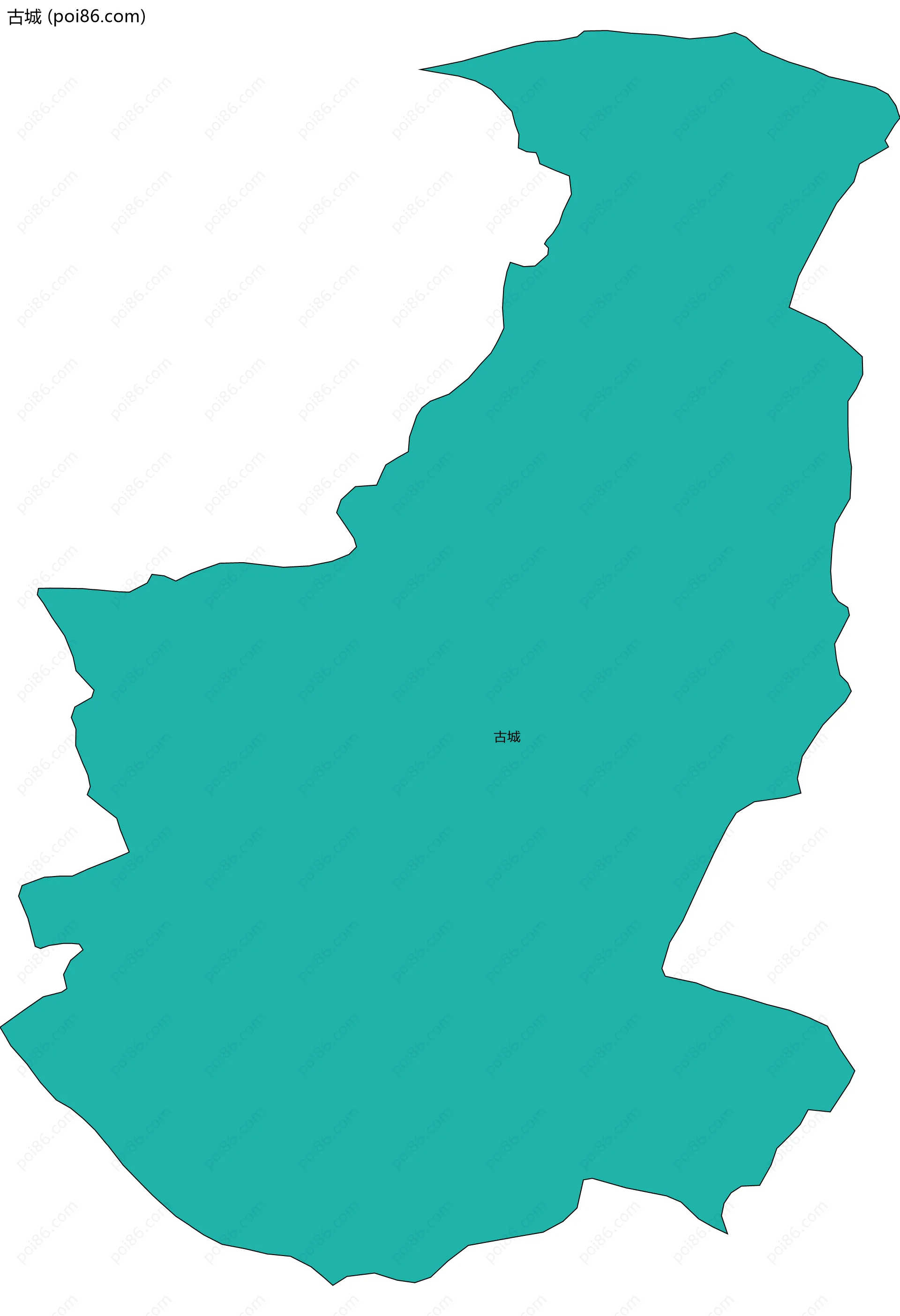 古城边界地图