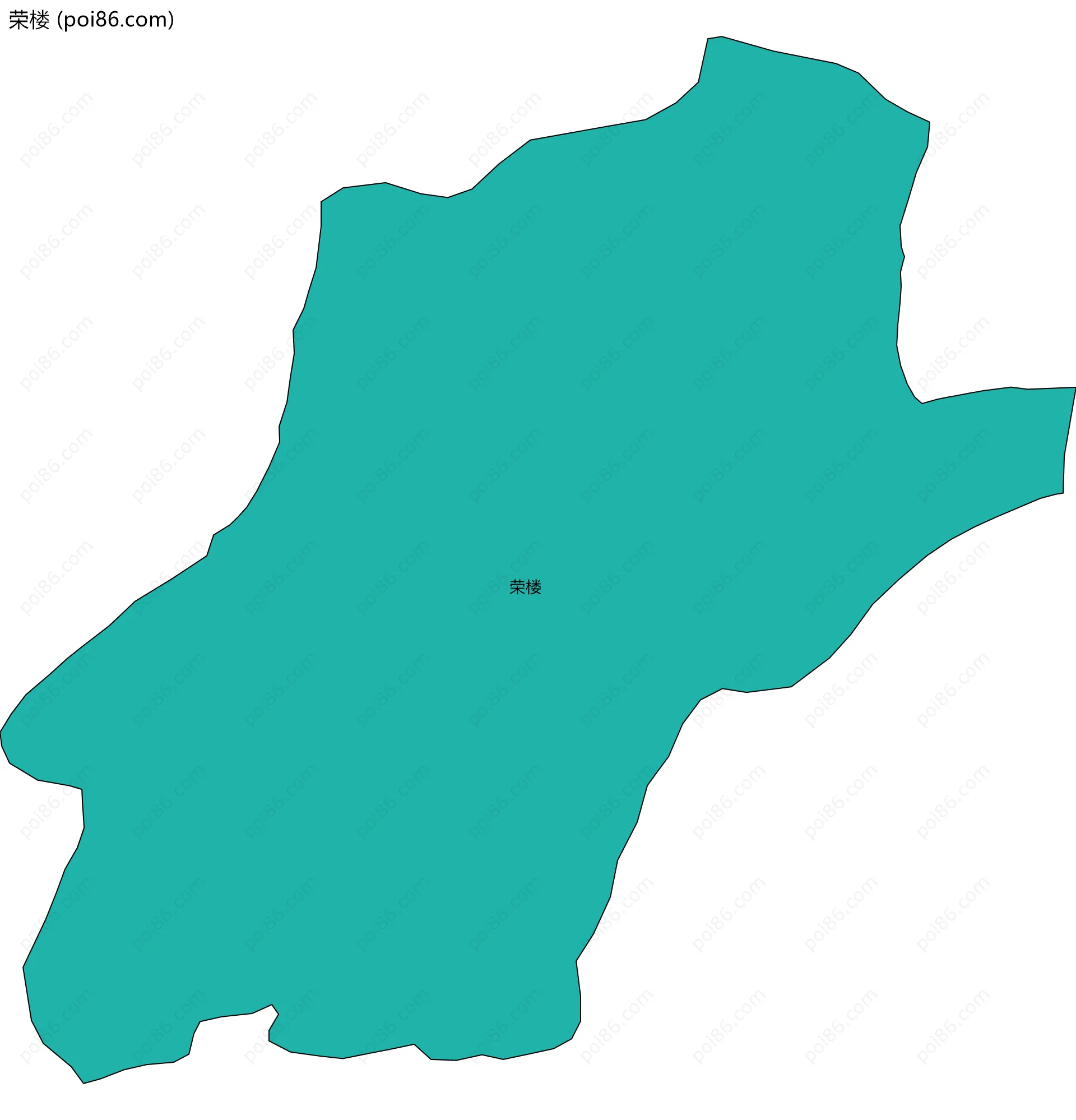 荣楼边界地图