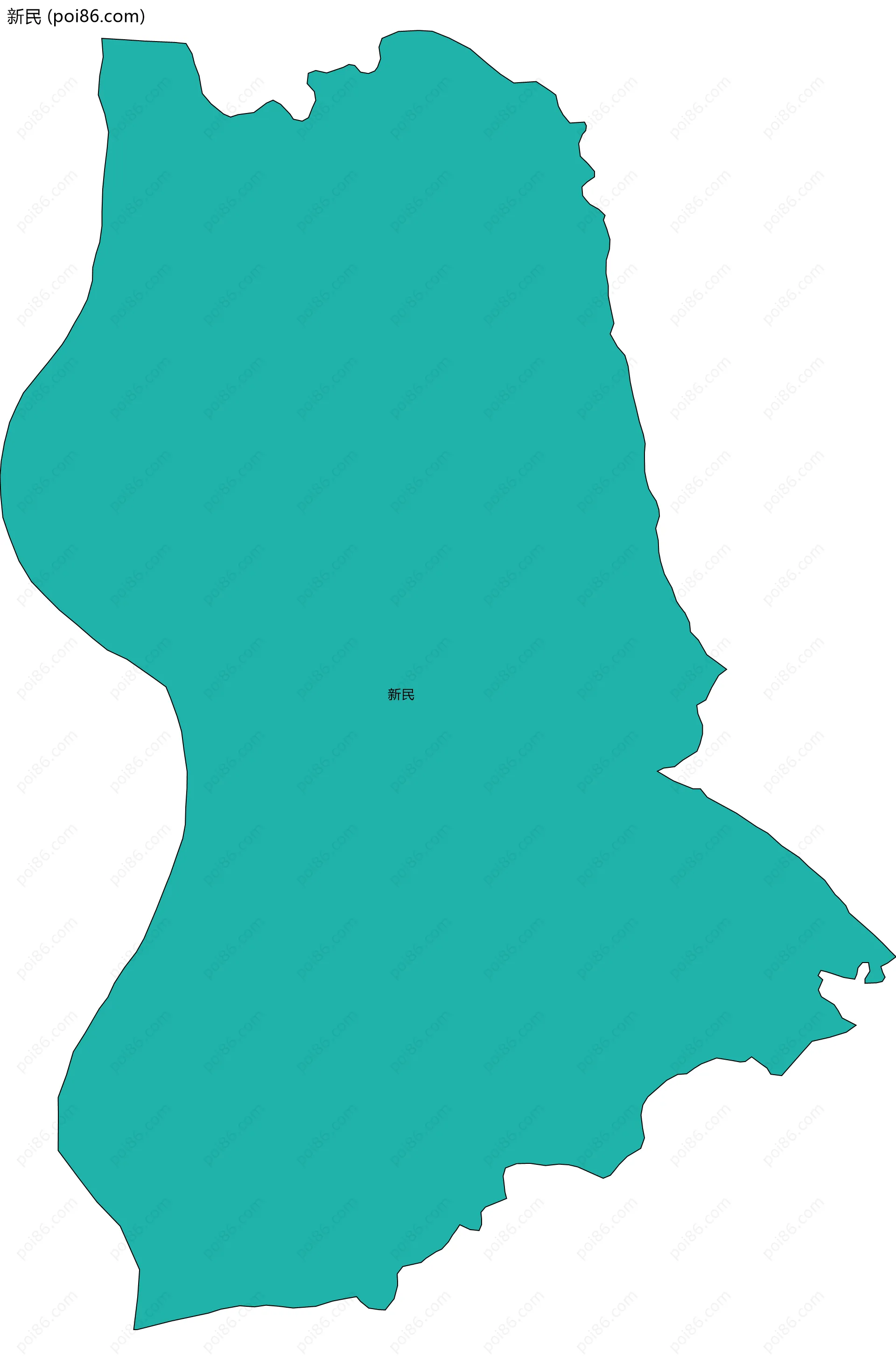 新民边界地图