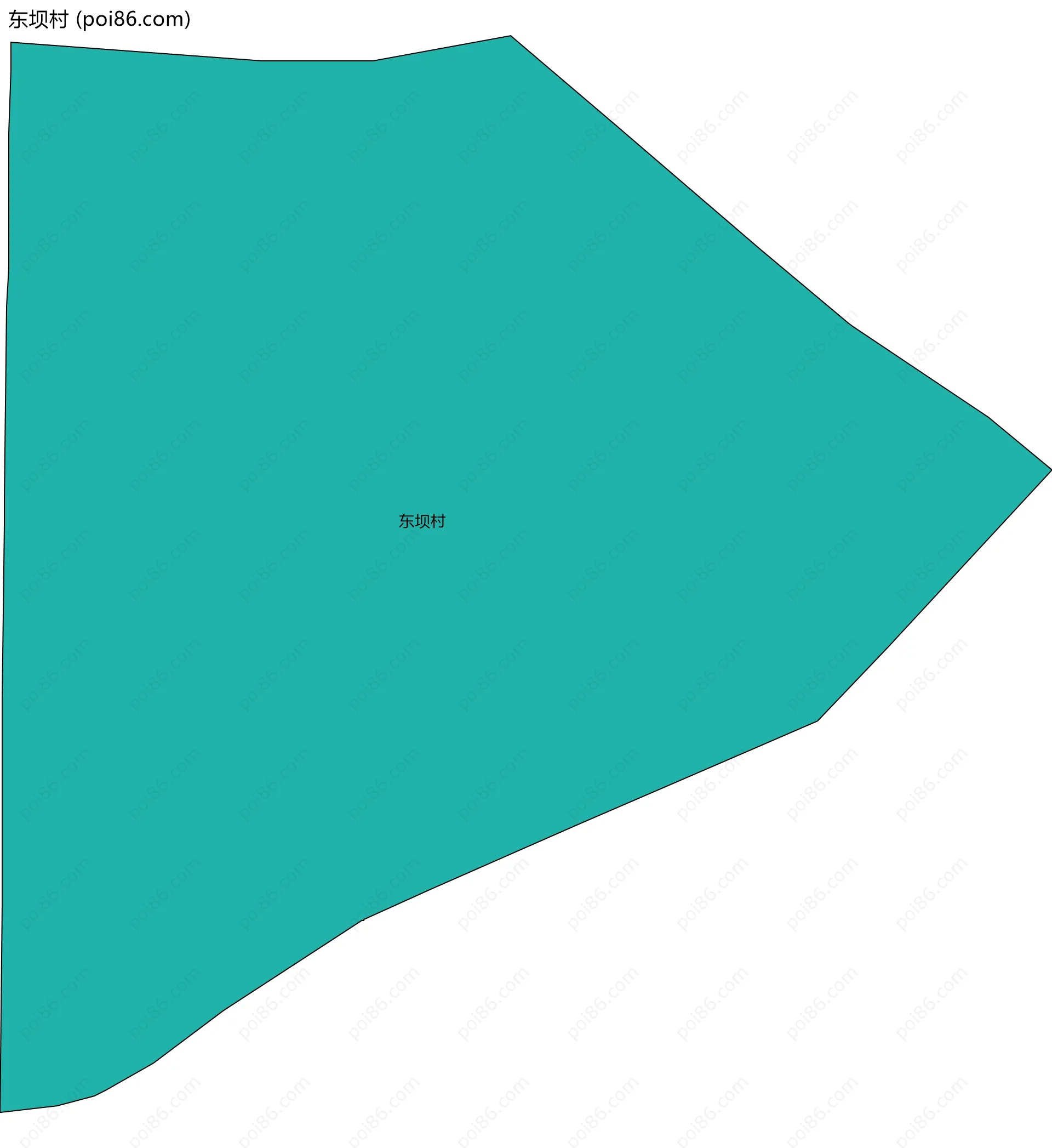 东坝村边界地图