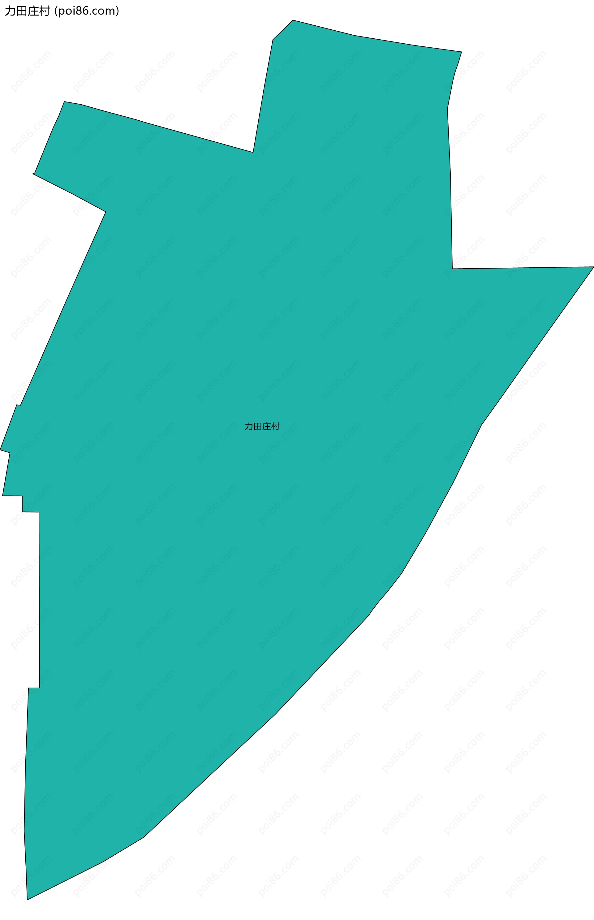 力田庄村边界地图