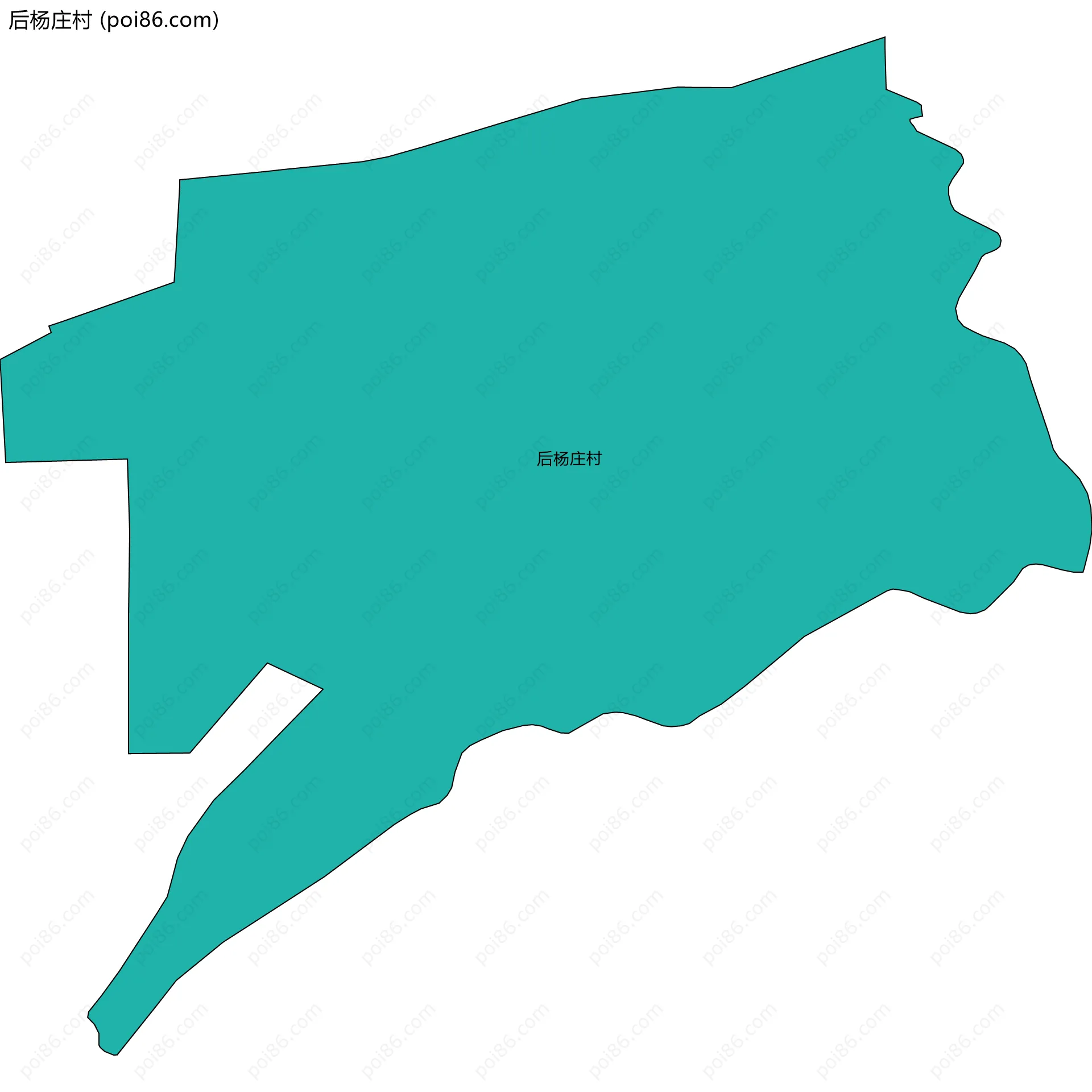 后杨庄村边界地图