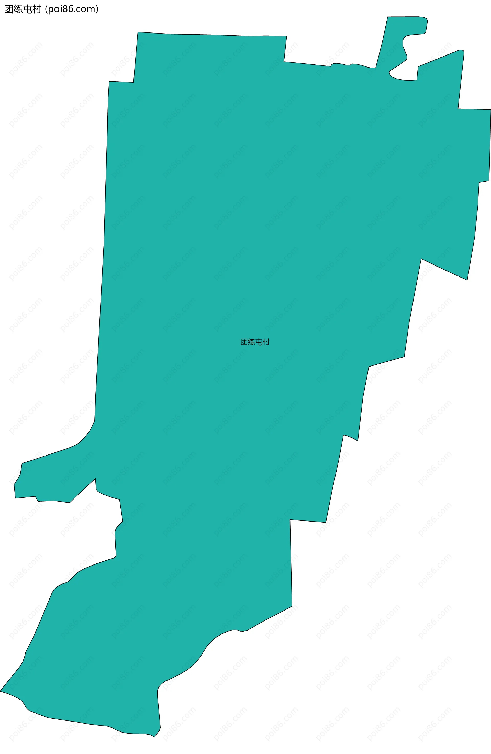 团练屯村边界地图