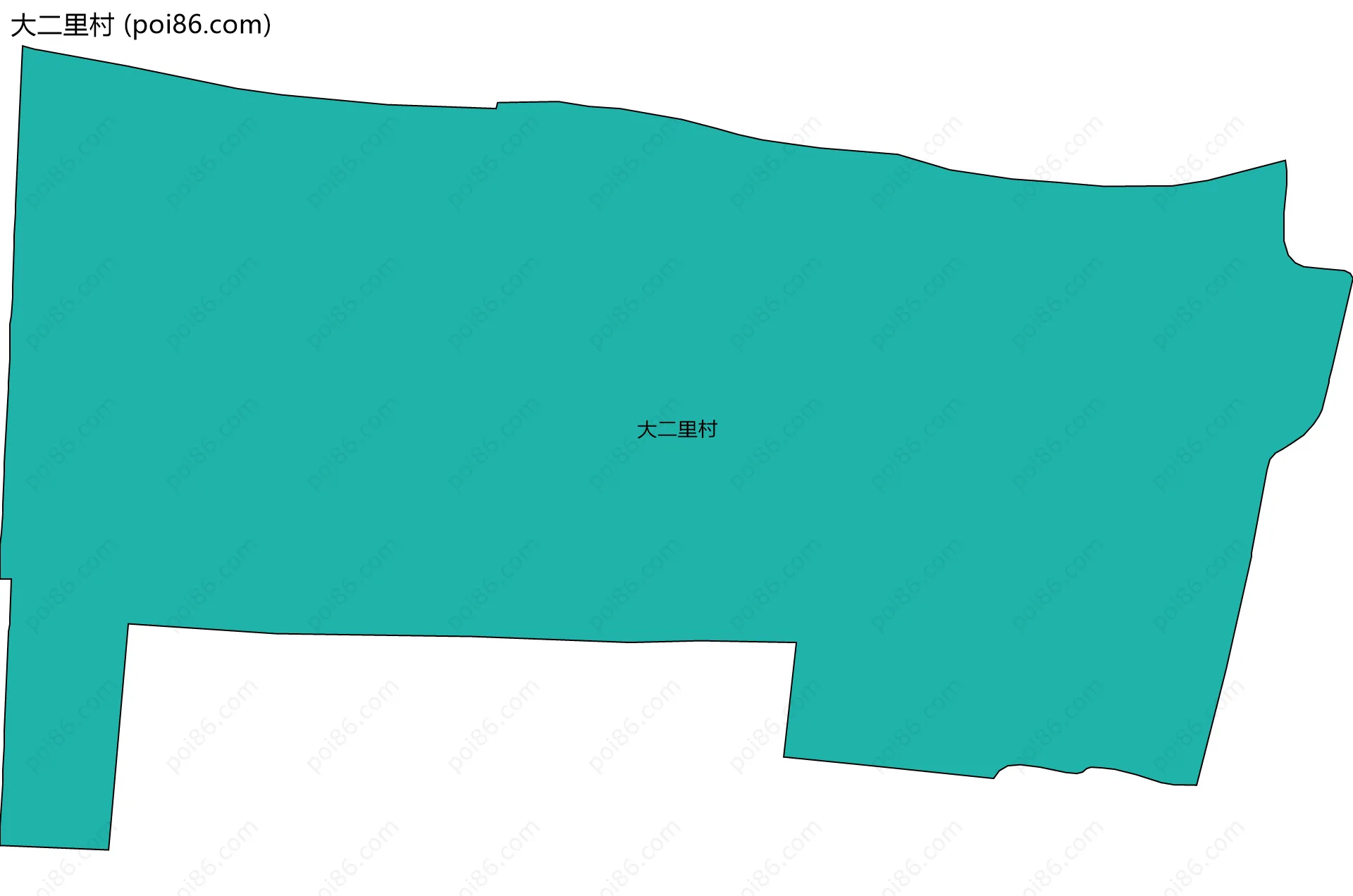 大二里村边界地图