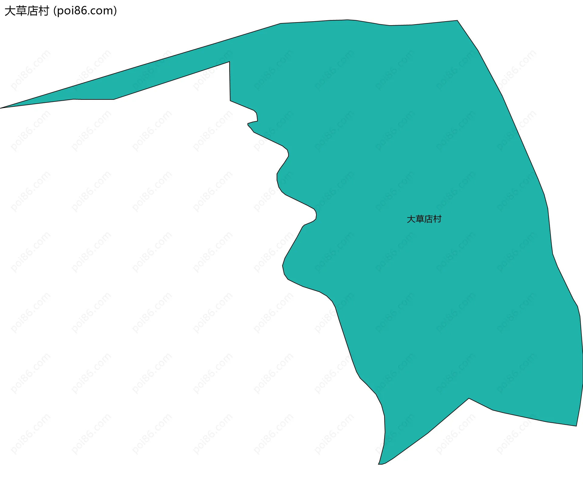 大草店村边界地图