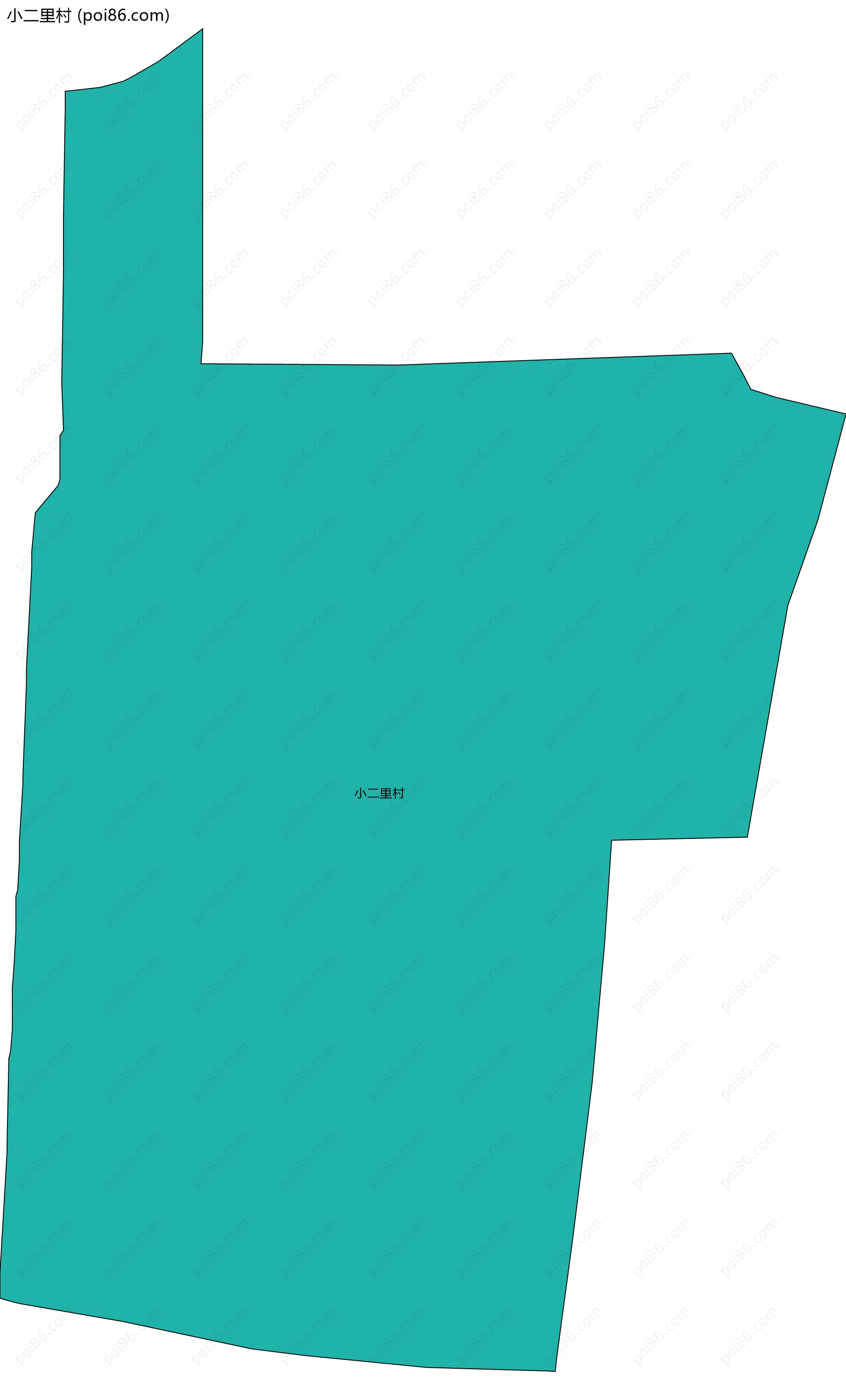 小二里村边界地图