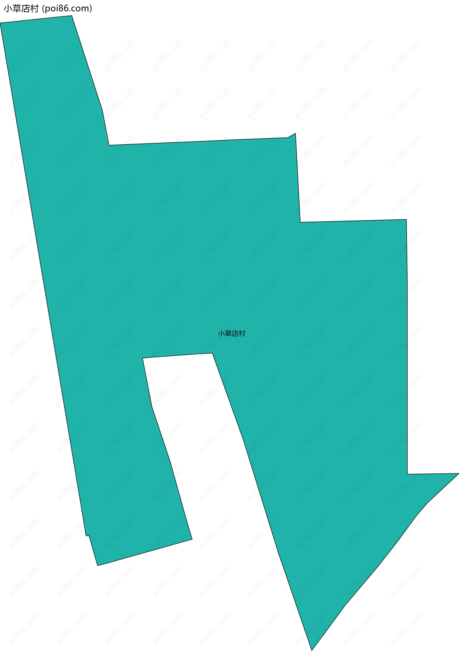 小草店村边界地图