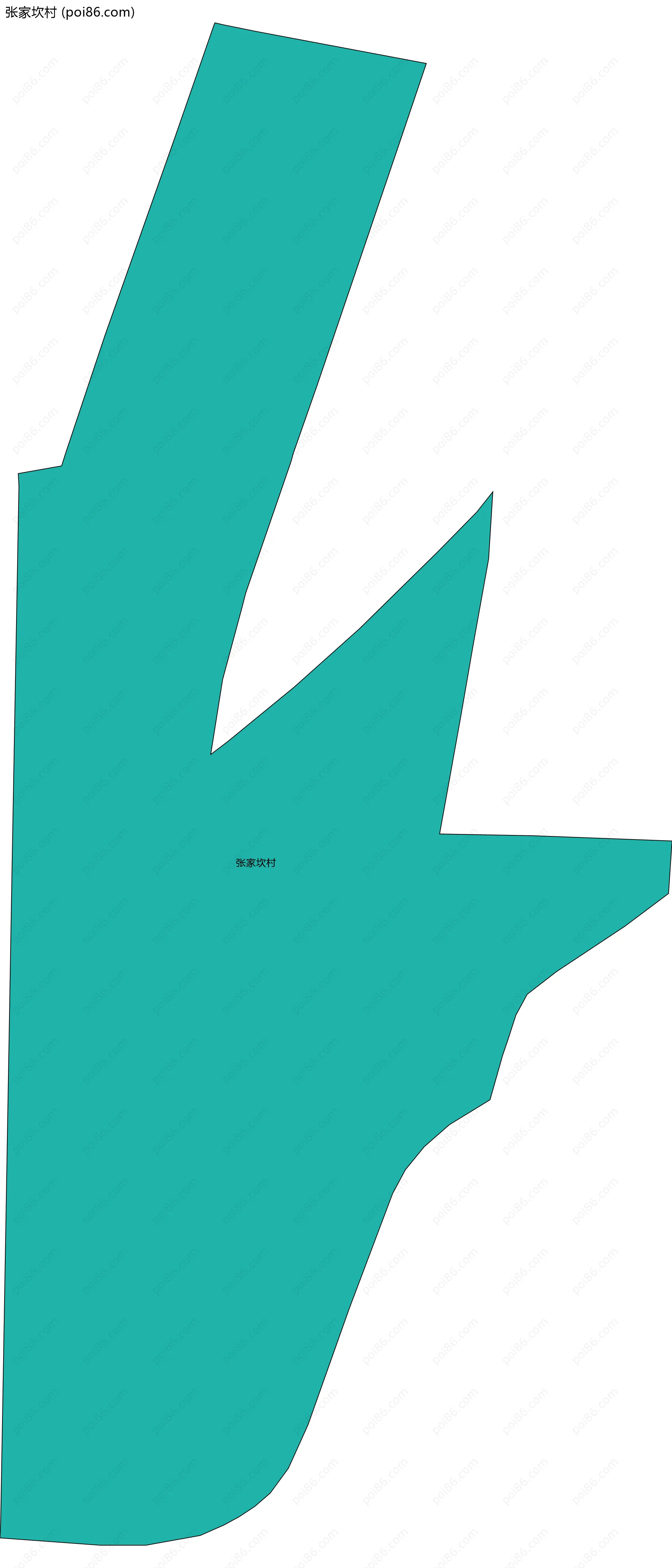 张家坎村边界地图