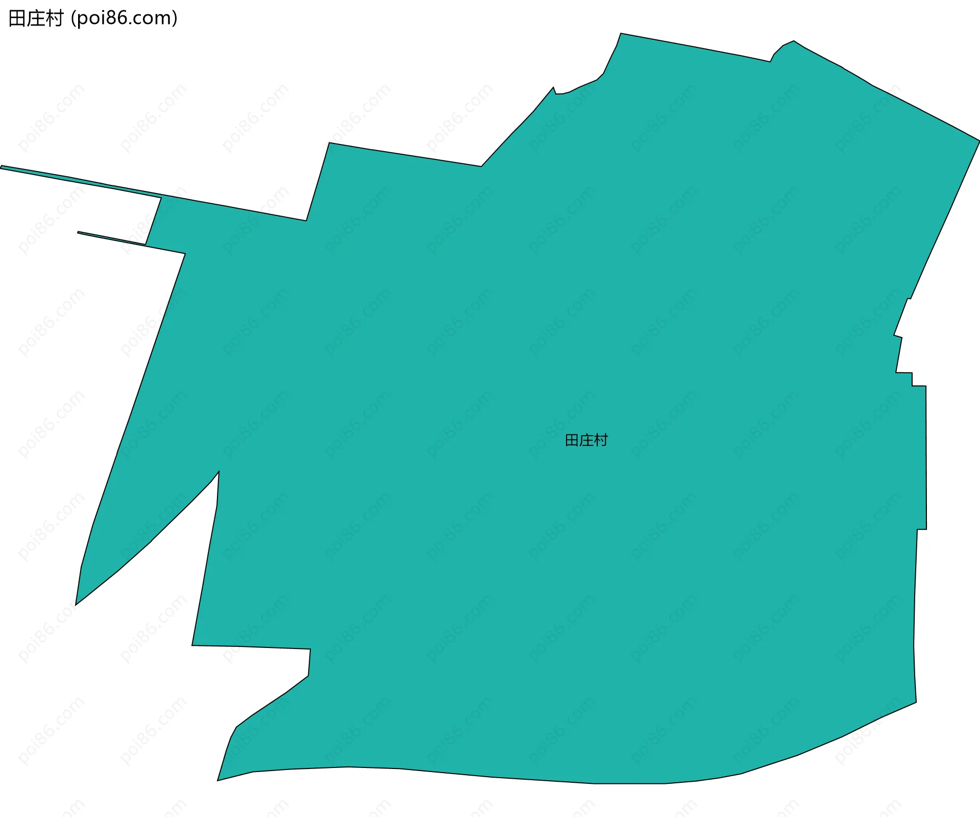 田庄村边界地图