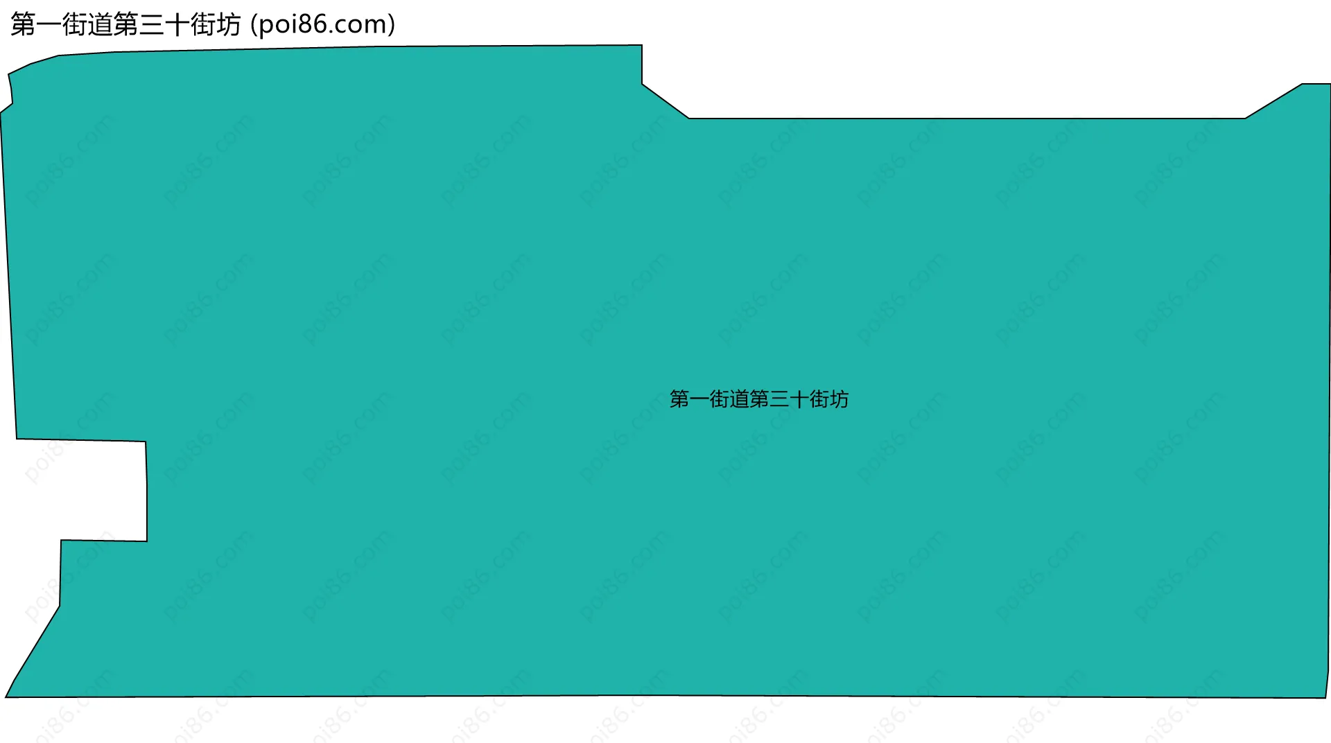 第一街道第三十街坊边界地图