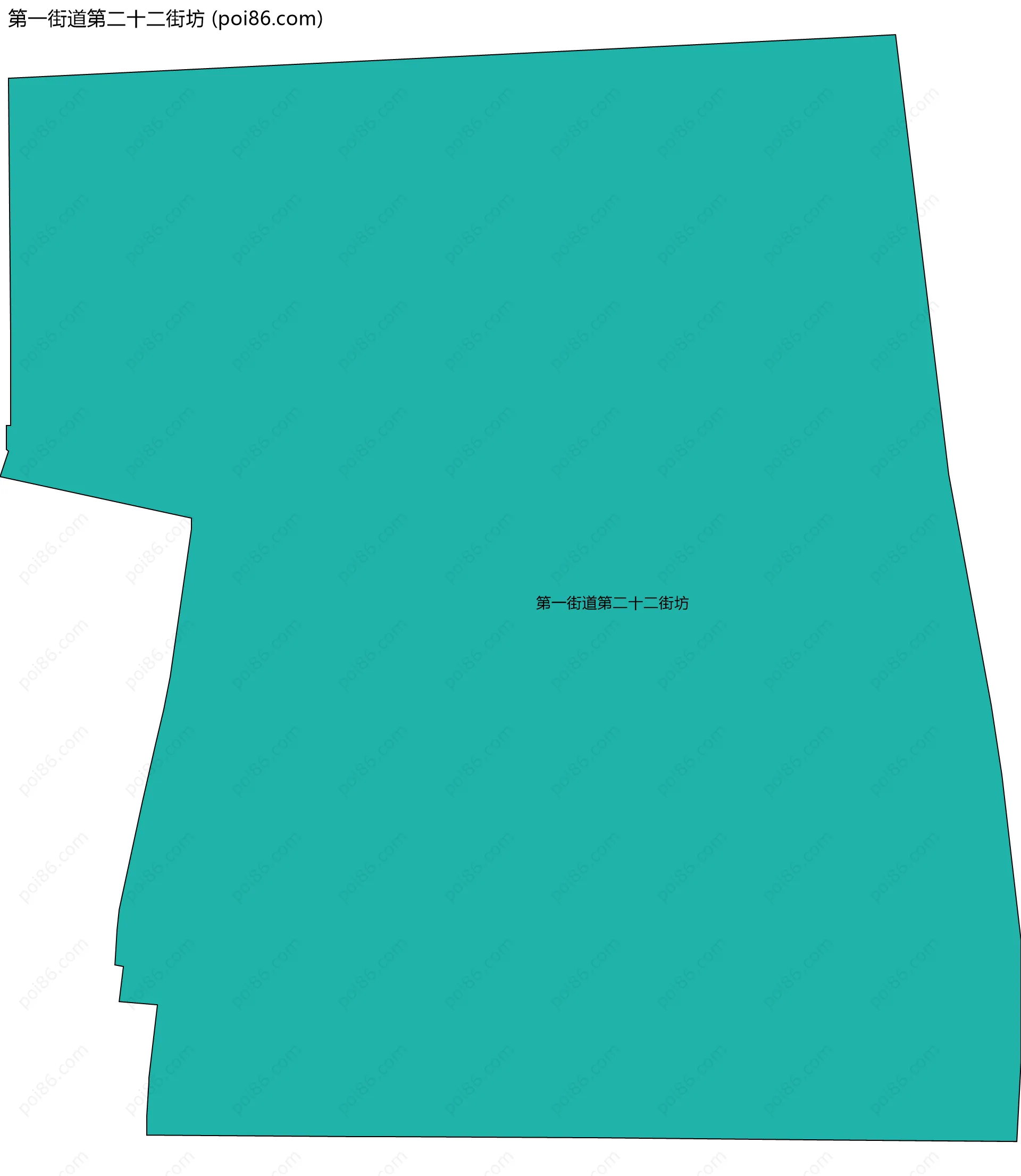 第一街道第二十二街坊边界地图