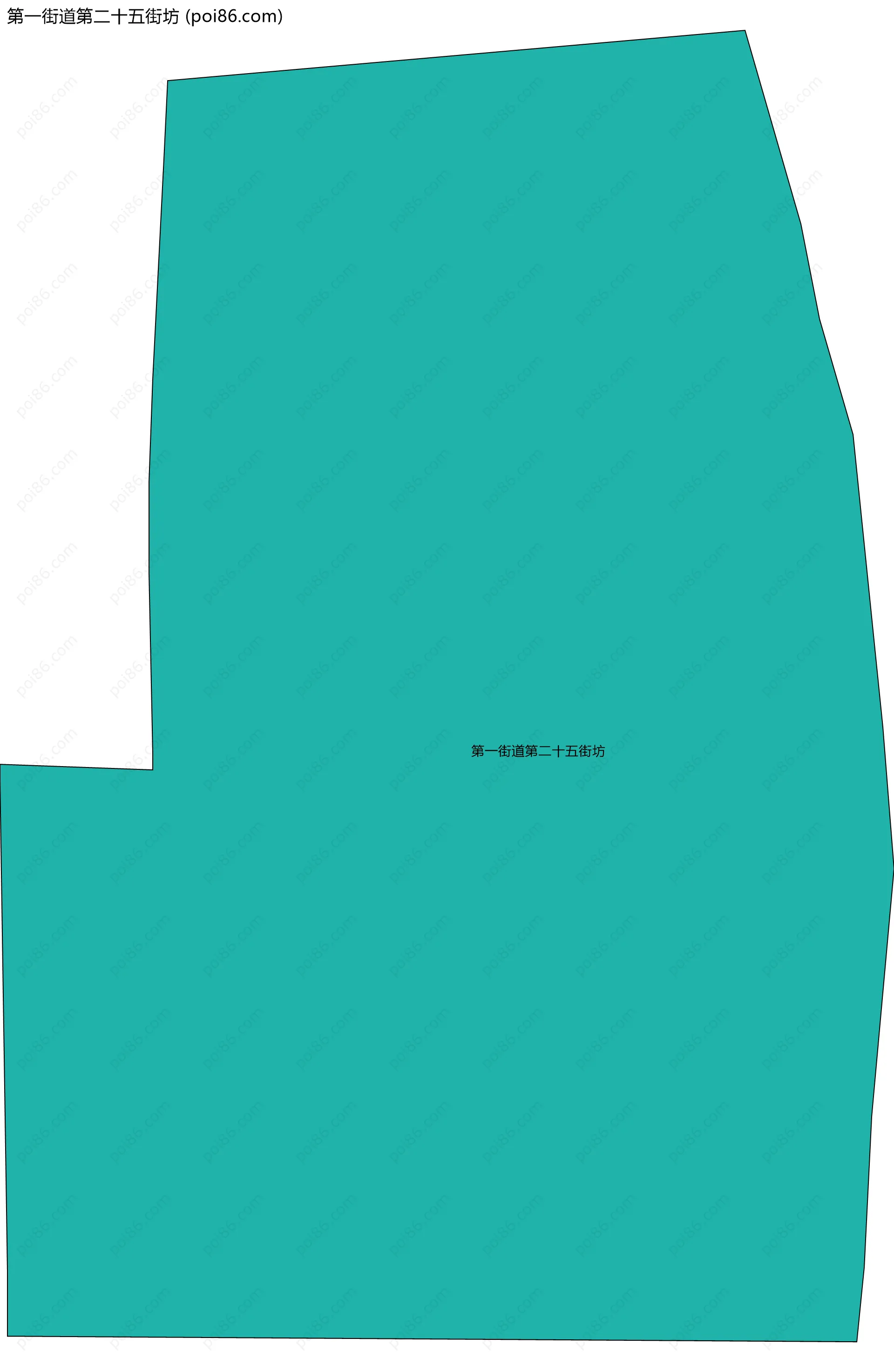 第一街道第二十五街坊边界地图