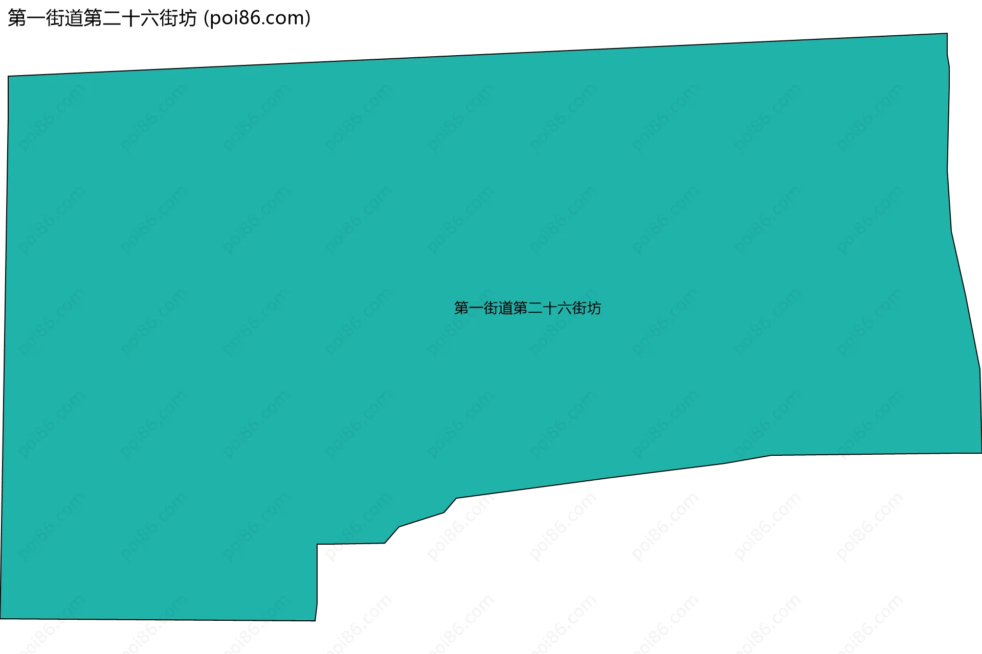 第一街道第二十六街坊边界地图