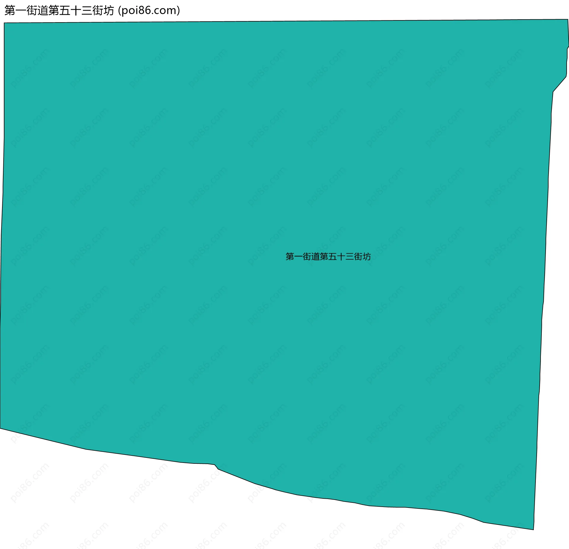 第一街道第五十三街坊边界地图